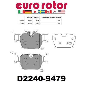Eurorotor XD2240 Disc Brake Pad product image 1 of 1