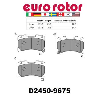 Eurorotor XD2450 Disc Brake Pad product image 1 of 1