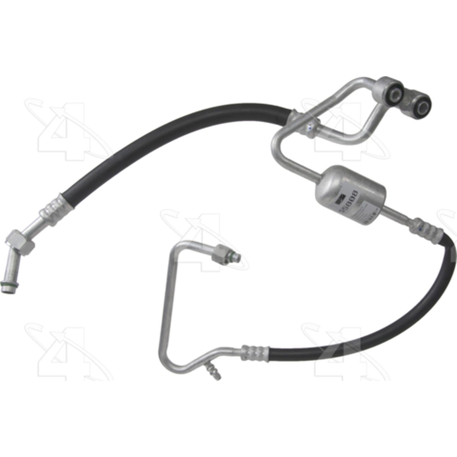 Four Seasons 55808 - A/C Refrigerant Discharge / Suction Hose Assembly Four Seasons 55808 A/C Manifold Hose Assembly product image 1 of 1