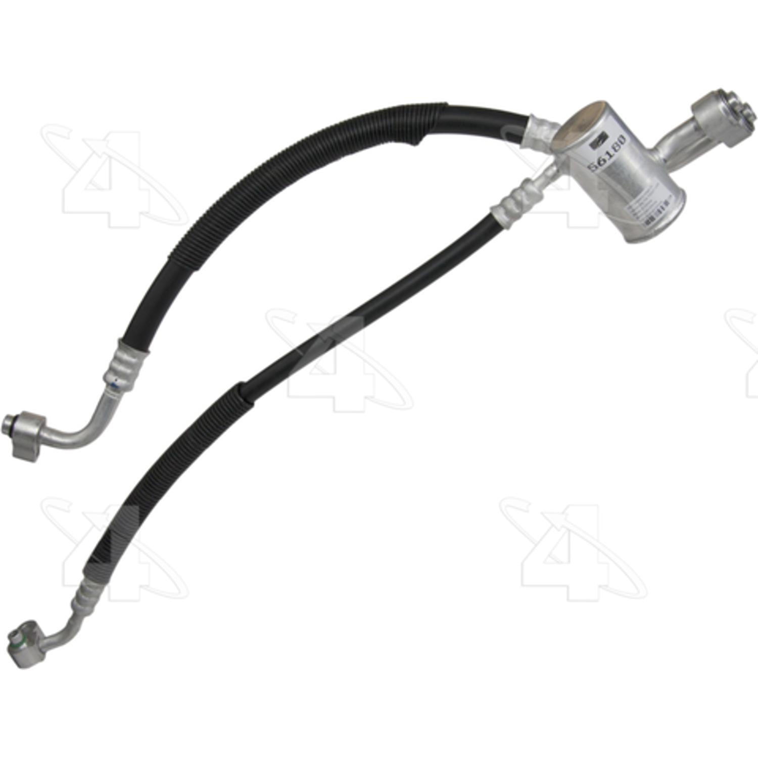 Four Seasons 56180 - A/C Refrigerant Discharge / Suction Hose Assembly Four Seasons 56180 A/C Manifold Hose Assembly product image 1 of 1
