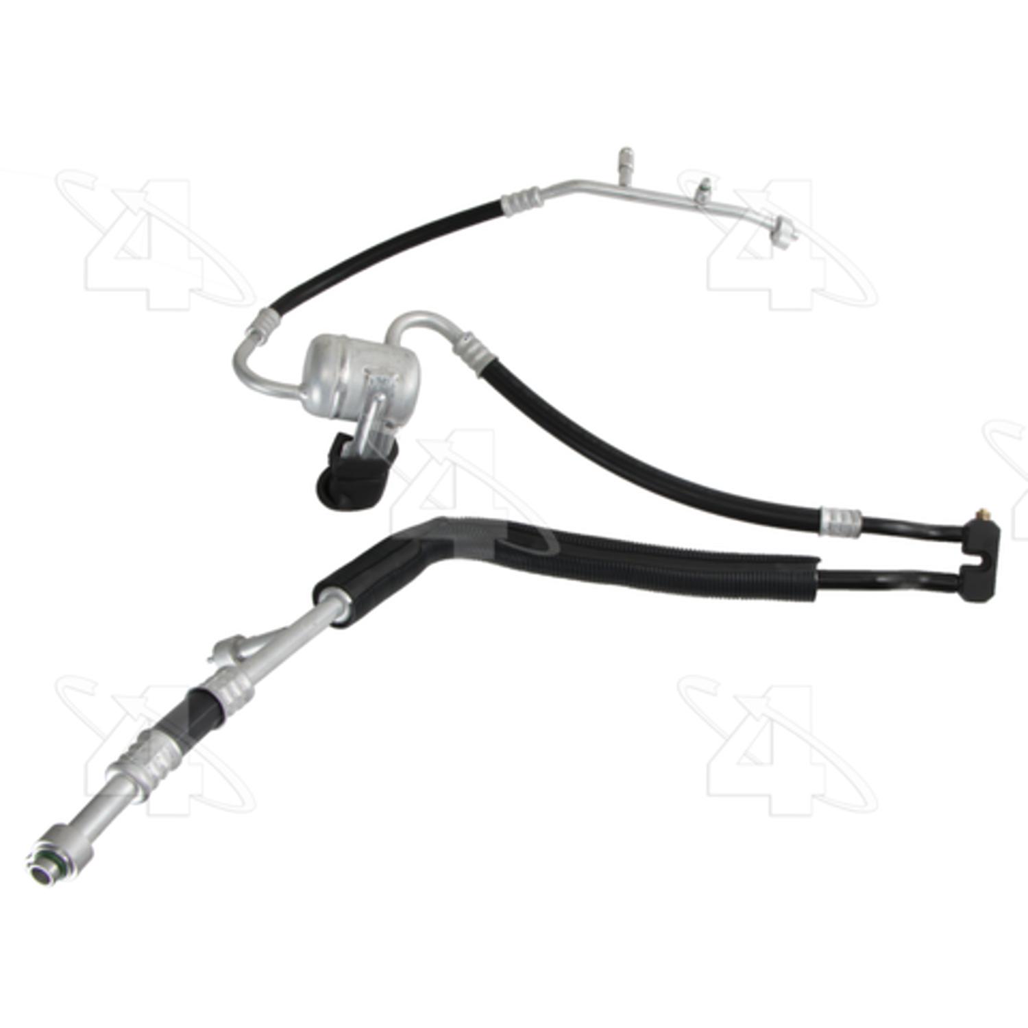 Four Seasons 56371 - A/C Refrigerant Discharge / Suction Hose Assembly Four Seasons 56371 A/C Manifold Hose Assembly product image 1 of 6