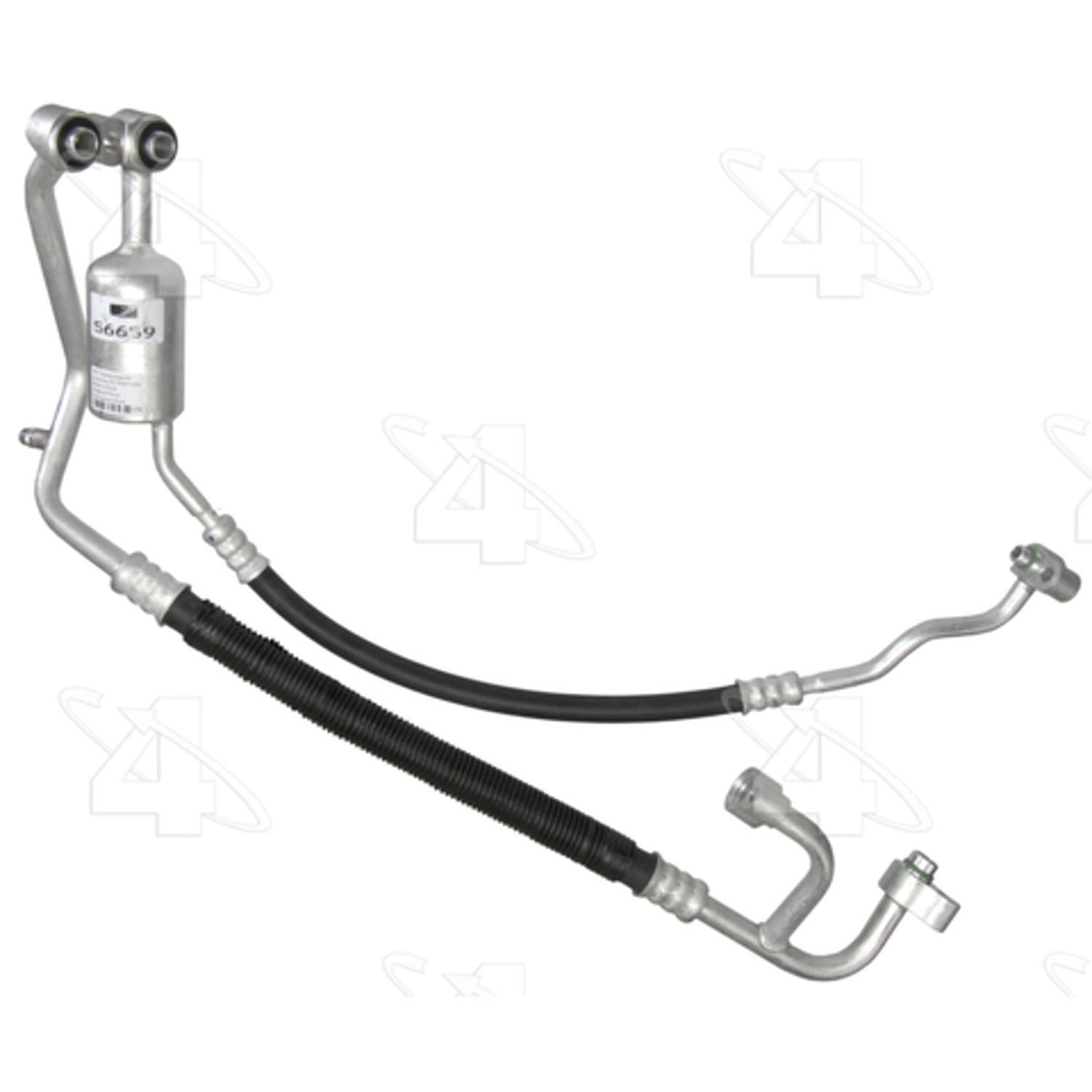 Four Seasons 56659 - A/C Refrigerant Discharge / Suction Hose Assembly Four Seasons 56659 A/C Manifold Hose Assembly product image 2 of 2