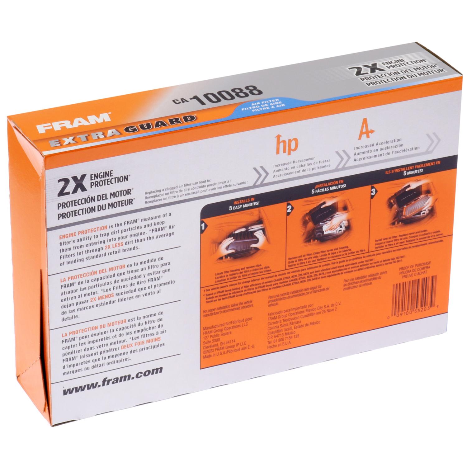 Fram CA10088 Air Filter product image 4 of 7