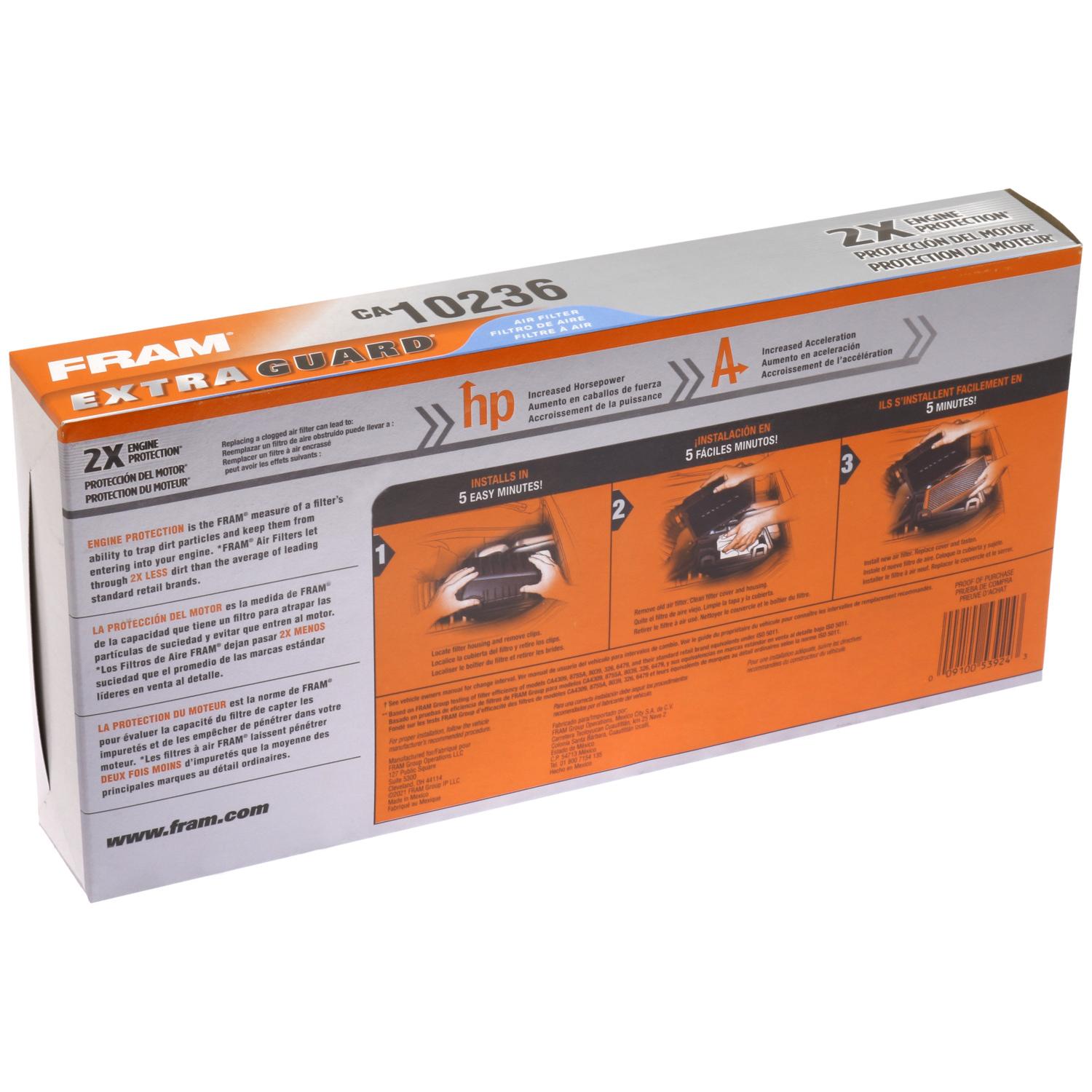 Fram CA10236 - Air Filter Fram CA10236 Air Filter product image 4 of 7