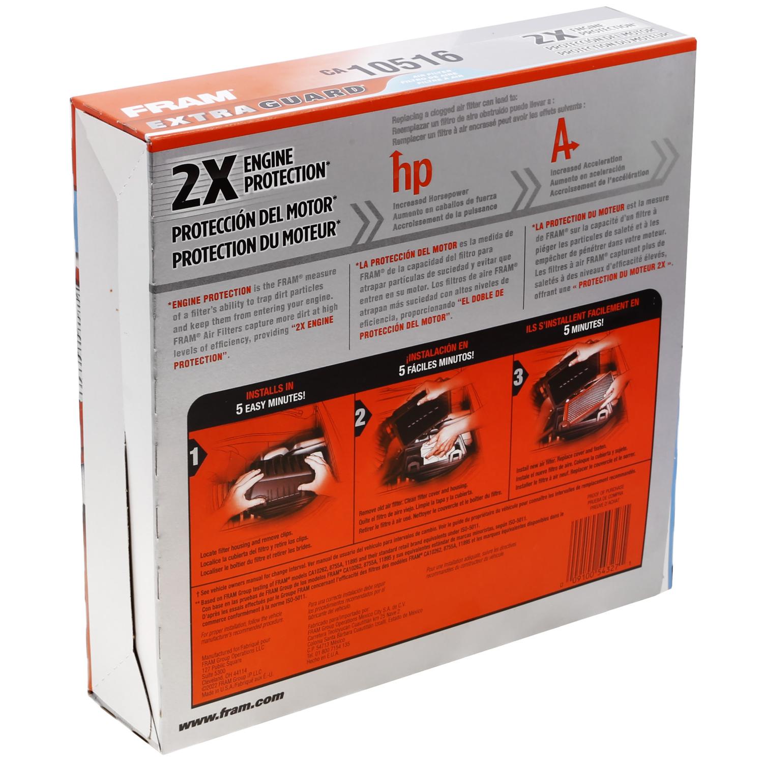 Fram CA10516 Air Filter product image 5 of 7