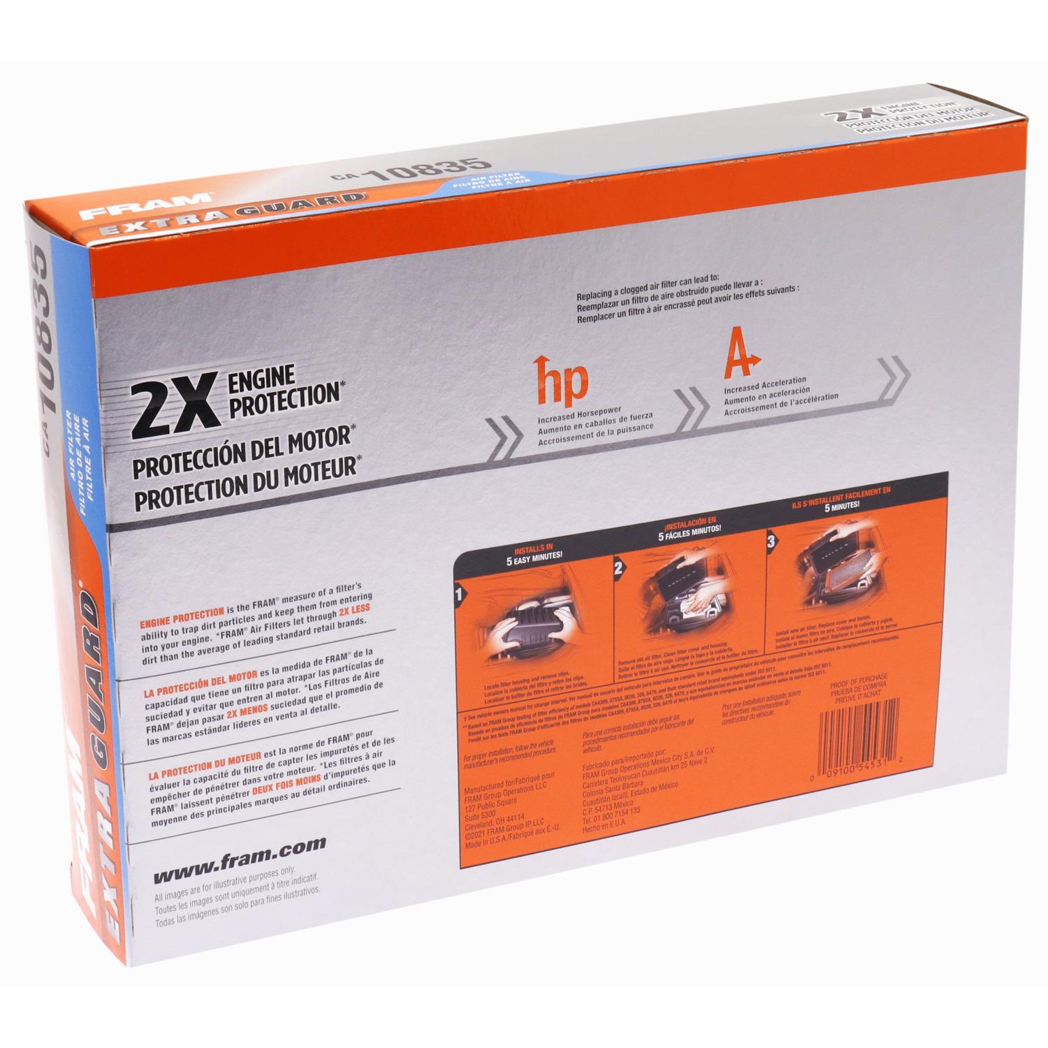 Fram CA10835 Air Filter product image 4 of 6