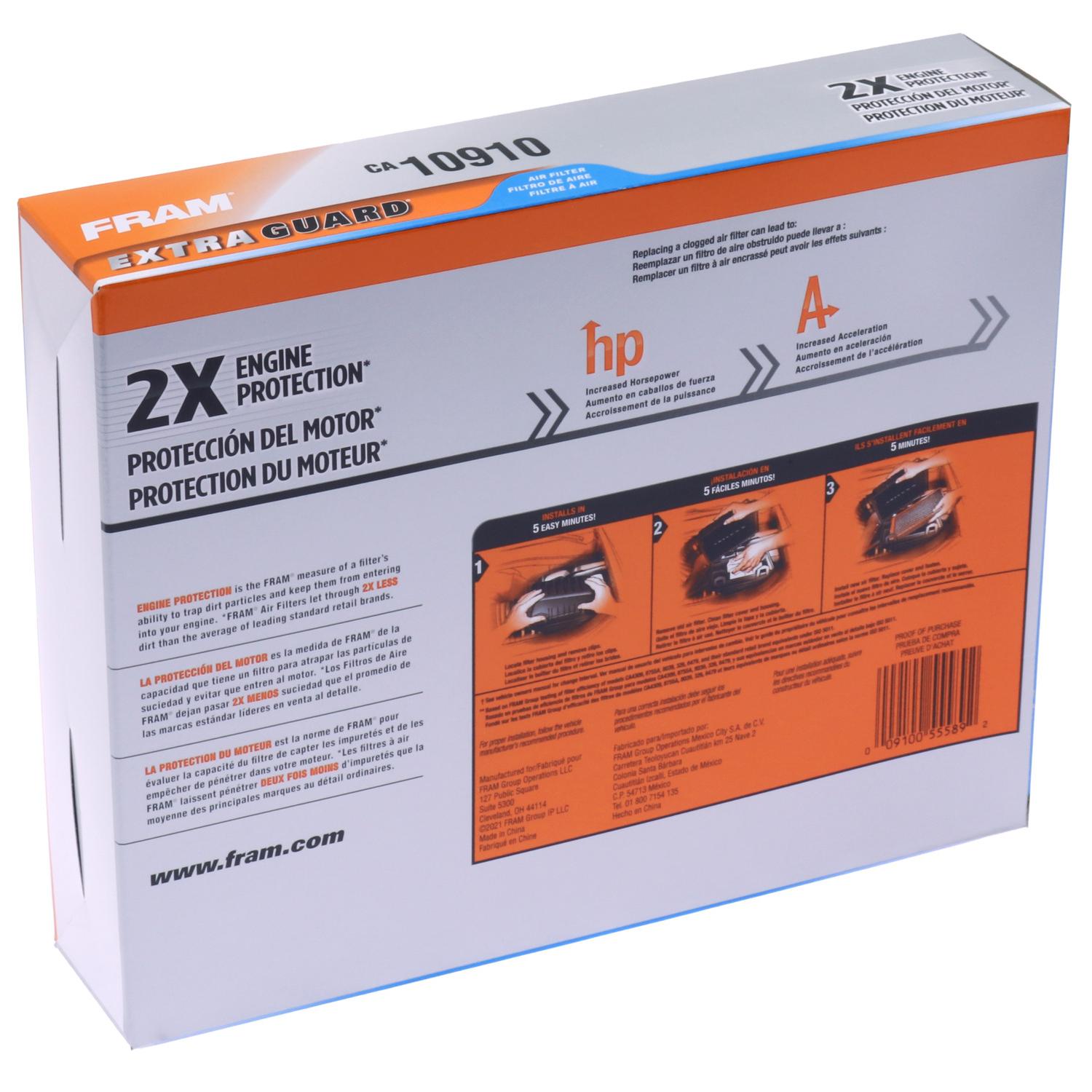 Fram CA10910 Air Filter product image 5 of 7