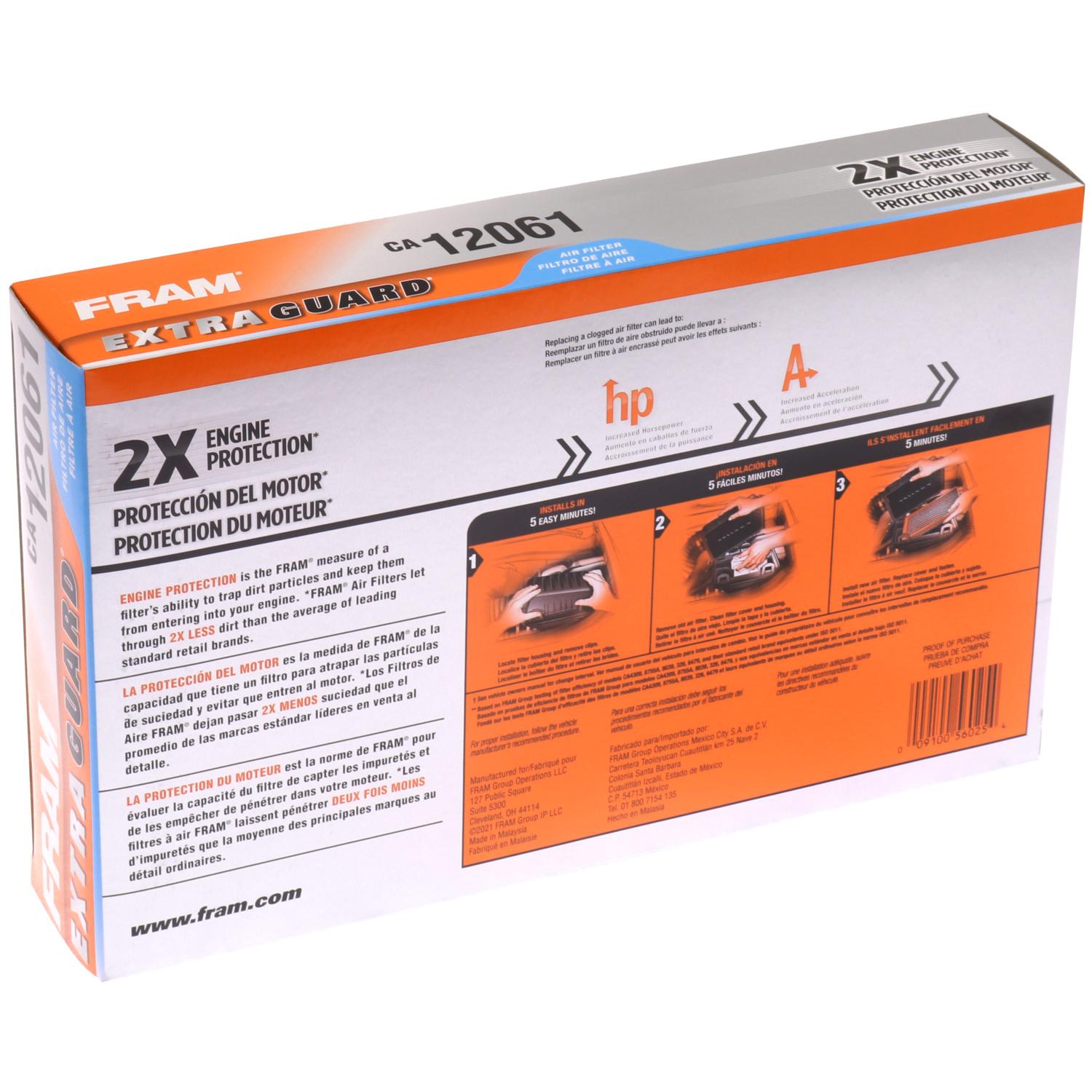 Fram CA12061 - Air Filter Fram CA12061 Air Filter product image 4 of 6