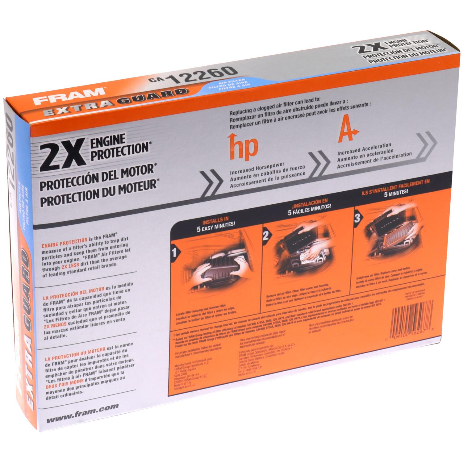 Fram CA12260 - Air Filter Fram CA12260 Air Filter product image 5 of 6