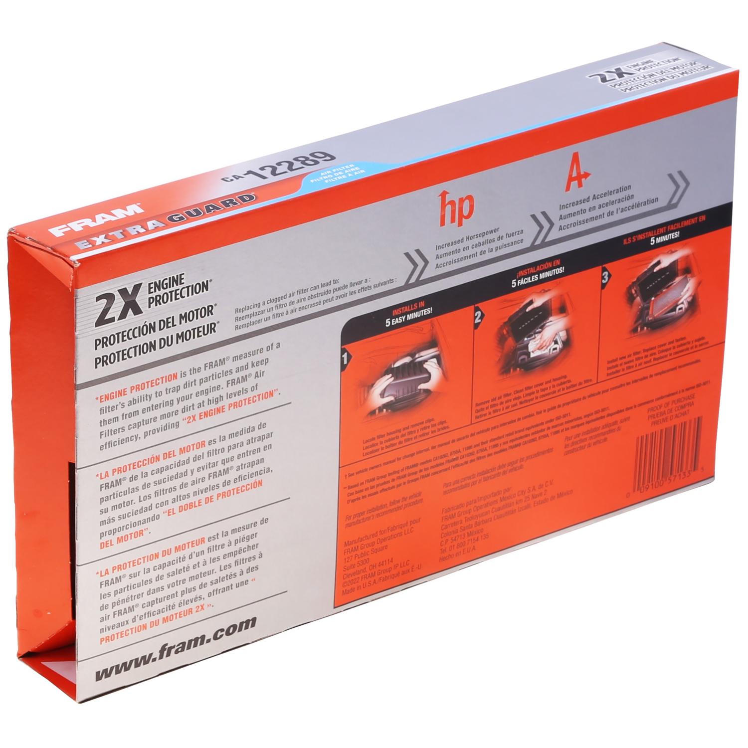 Fram CA12289 Air Filter product image 1 of 6