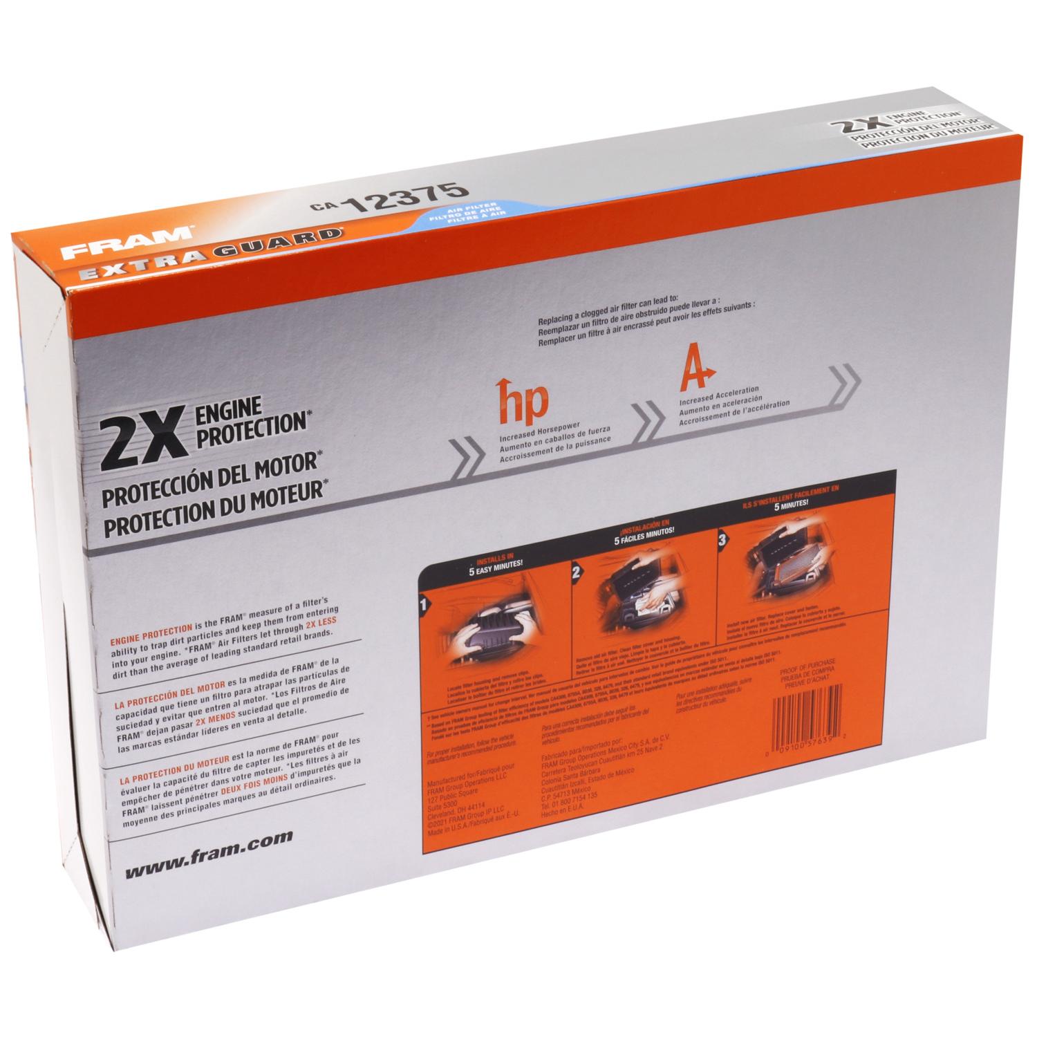 Fram CA12375 Air Filter product image 1 of 6