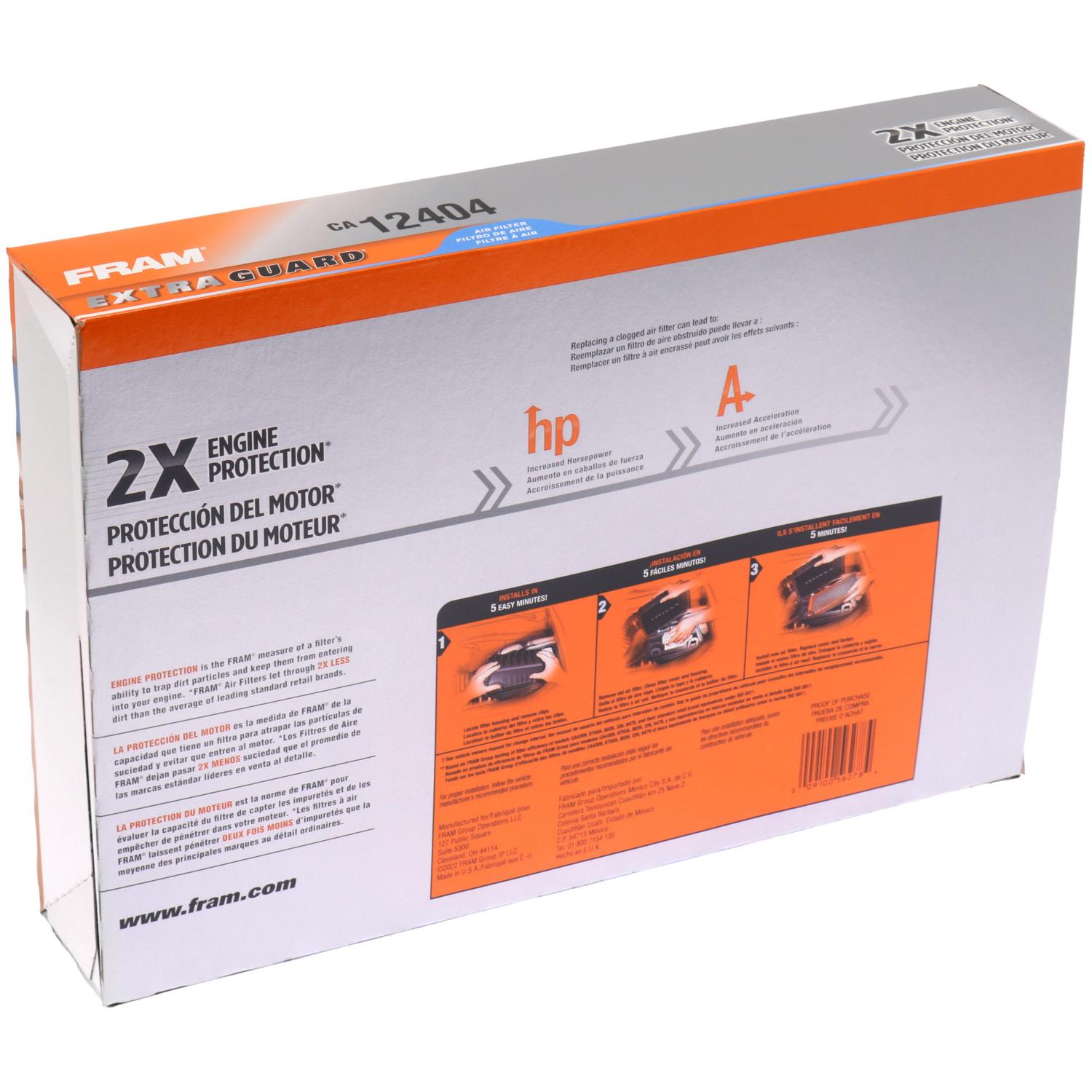 Fram CA12404 Air Filter product image 1 of 6