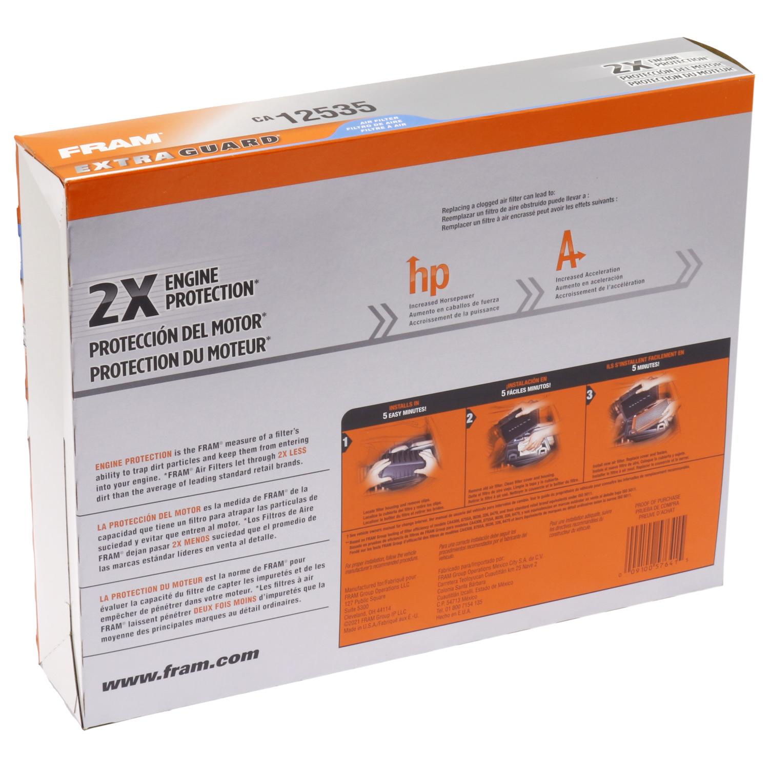 Fram CA12535 Air Filter product image 1 of 6