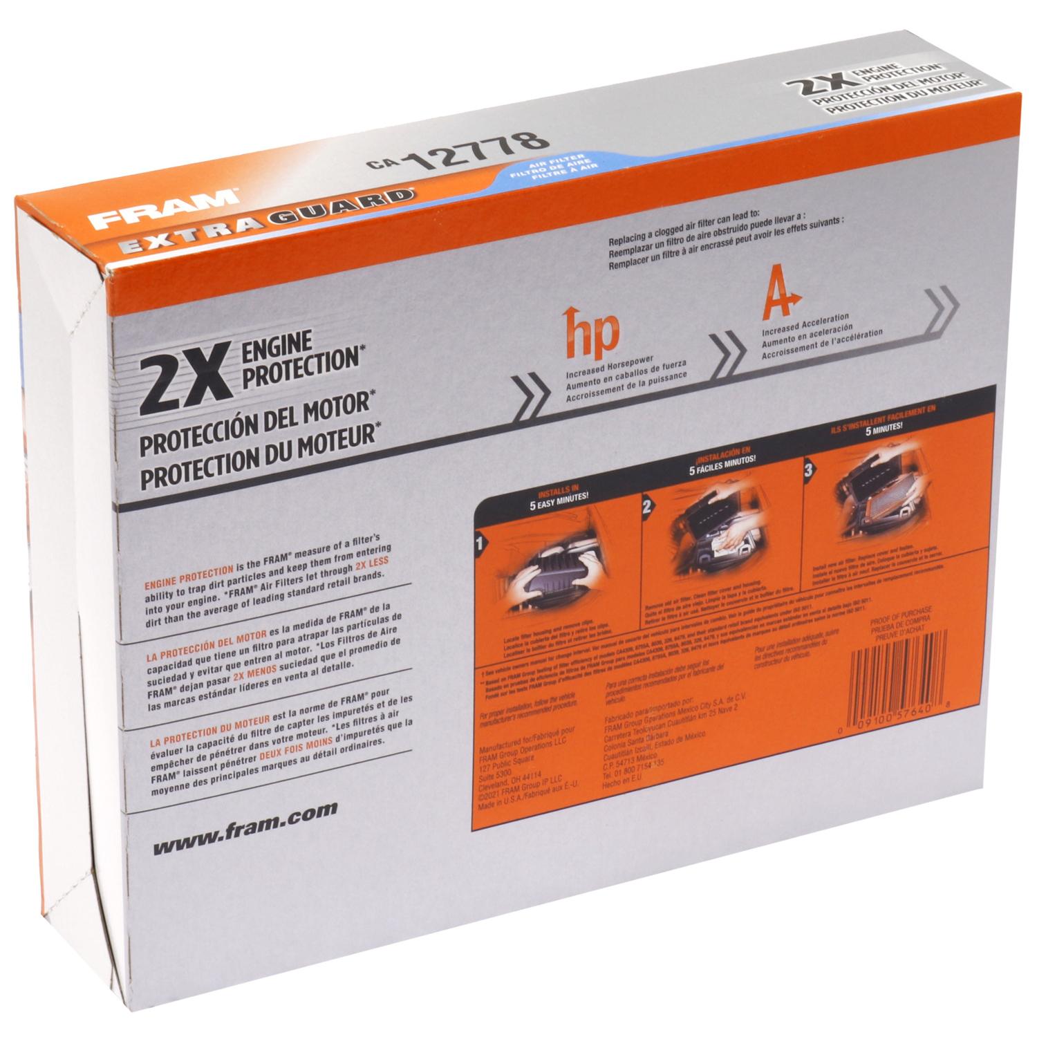 Fram CA12778 Air Filter product image 1 of 6