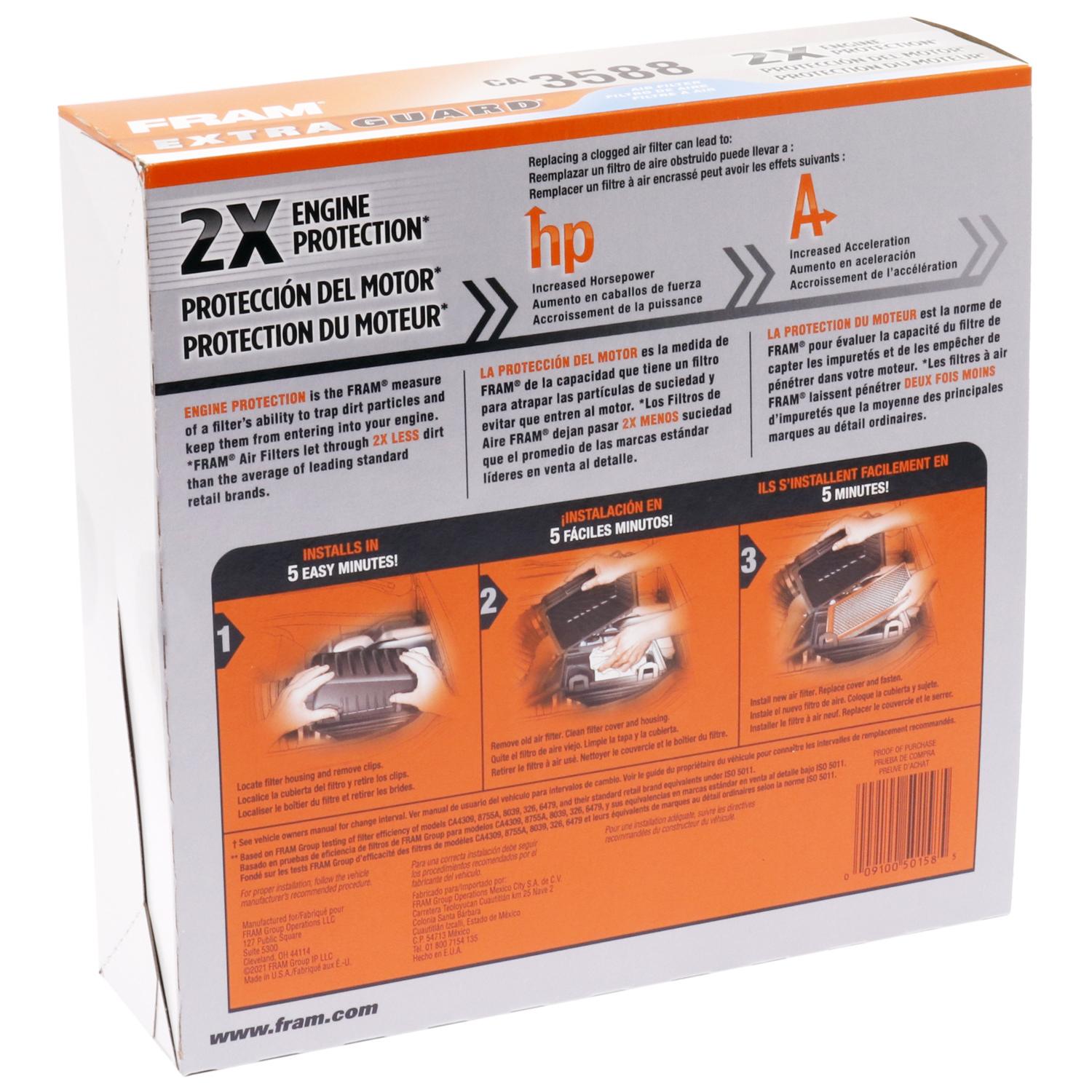 Fram CA3588 Air Filter product image 5 of 6