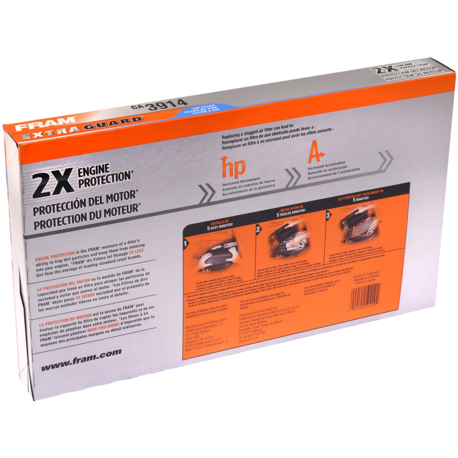 Fram CA3914 Air Filter product image 7 of 7