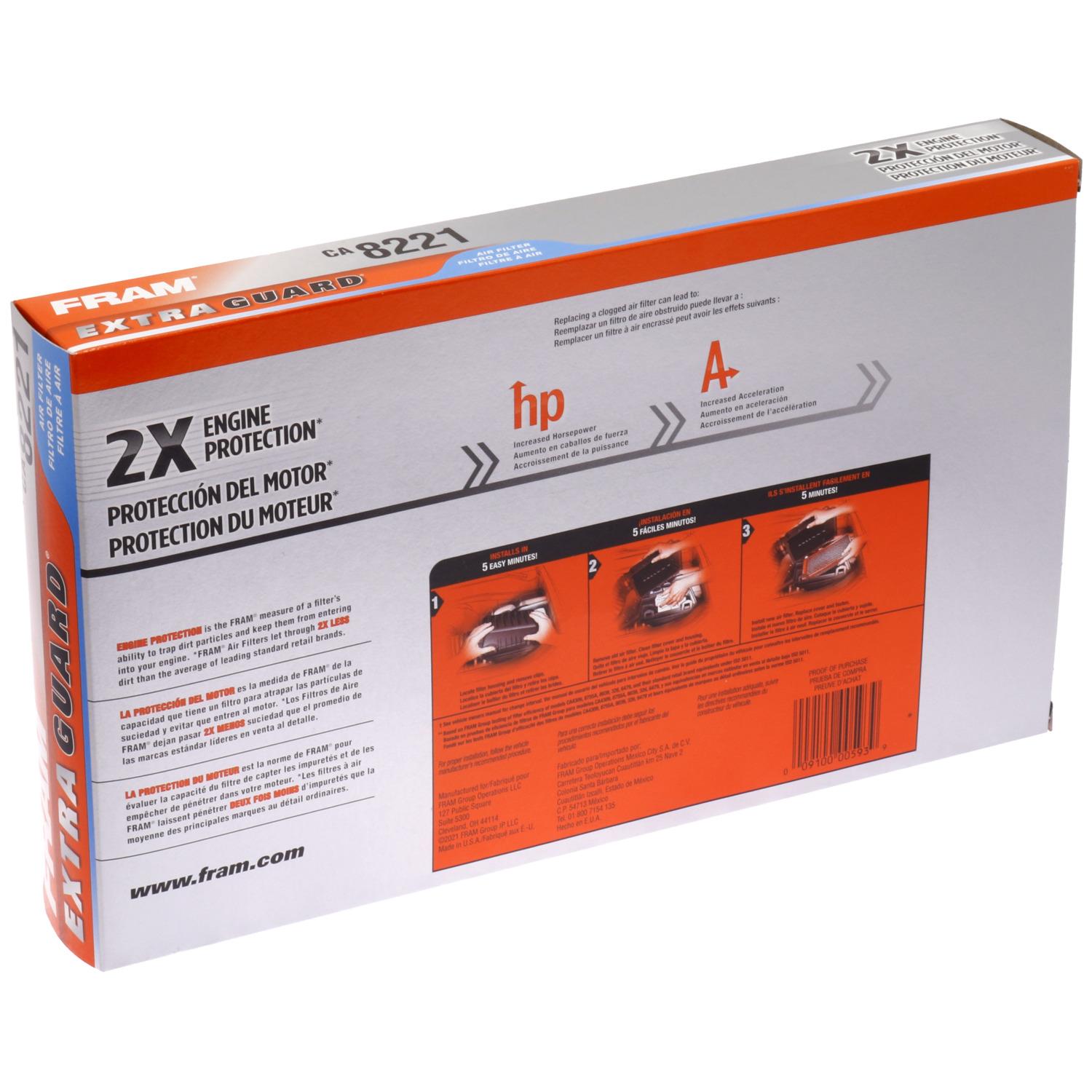 Fram CA8221 Air Filter product image 5 of 7