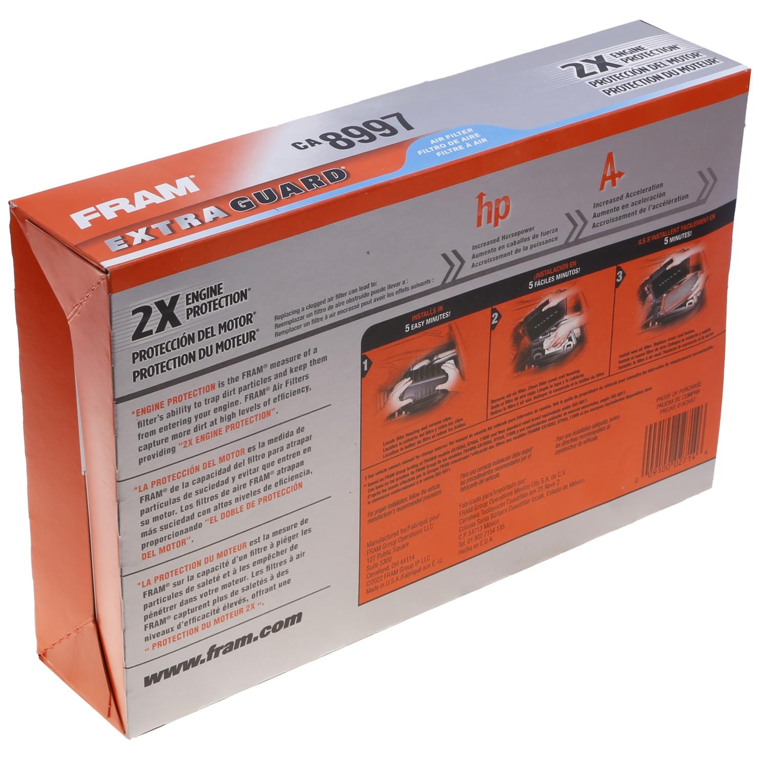 Fram CA8997 Air Filter product image 6 of 7
