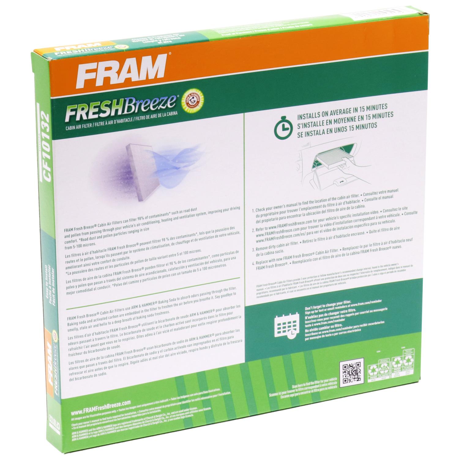 Fram CF10132 Cabin Air Filter product image 4 of 6