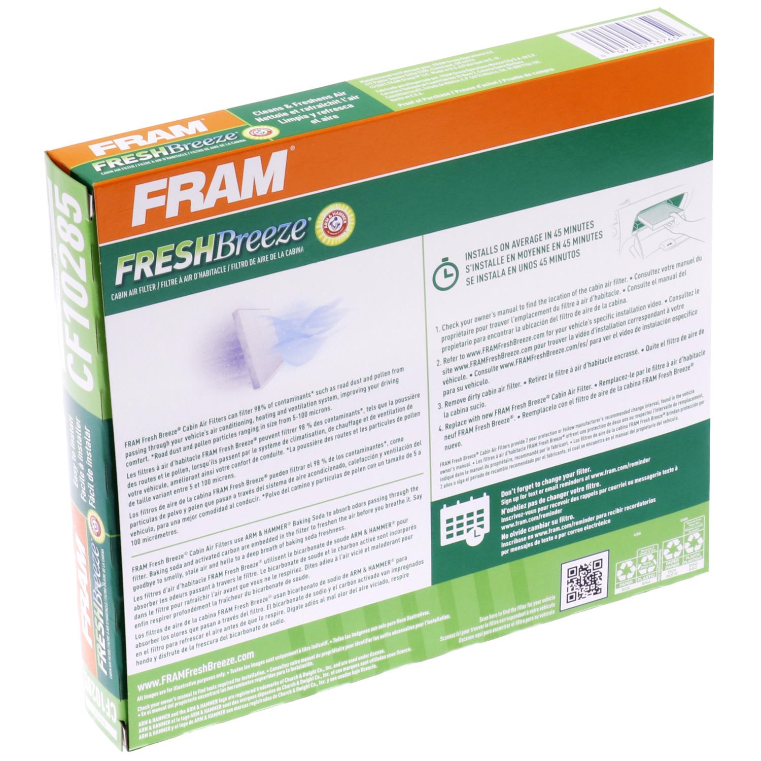 Fram CF10285 - Cabin Air Filter Fram CF10285 Cabin Air Filter product image 4 of 6