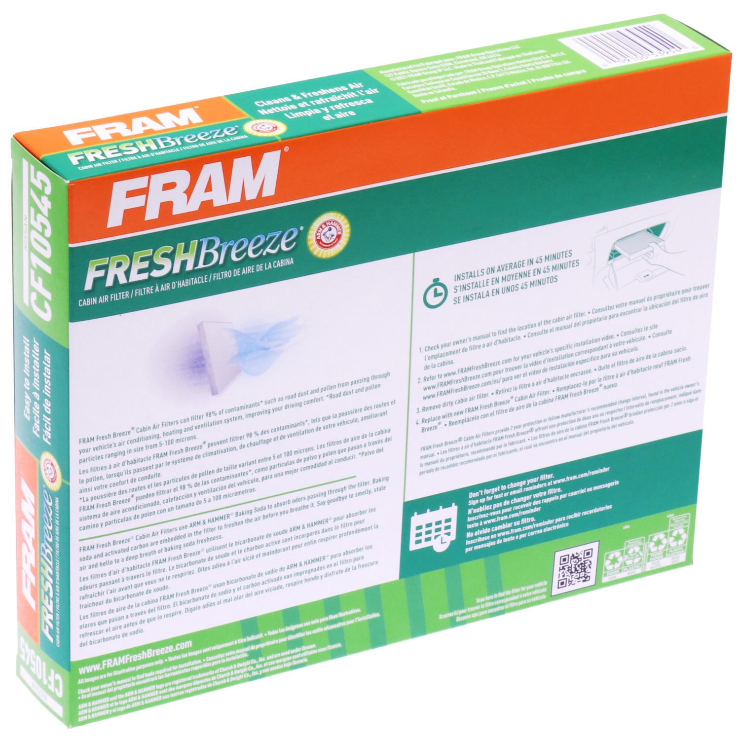 Fram CF10545 Cabin Air Filter product image 6 of 7