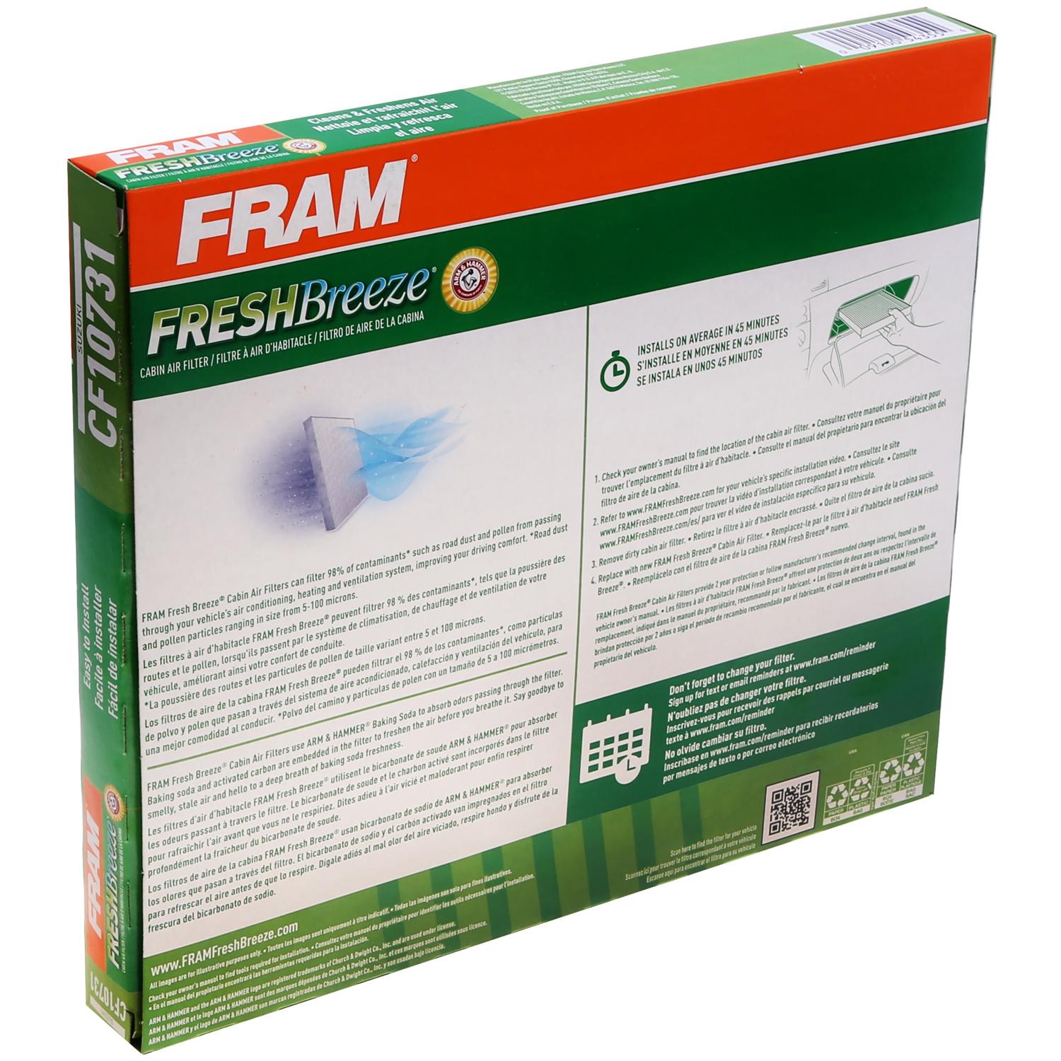 Fram CF10731 Cabin Air Filter product image 5 of 7