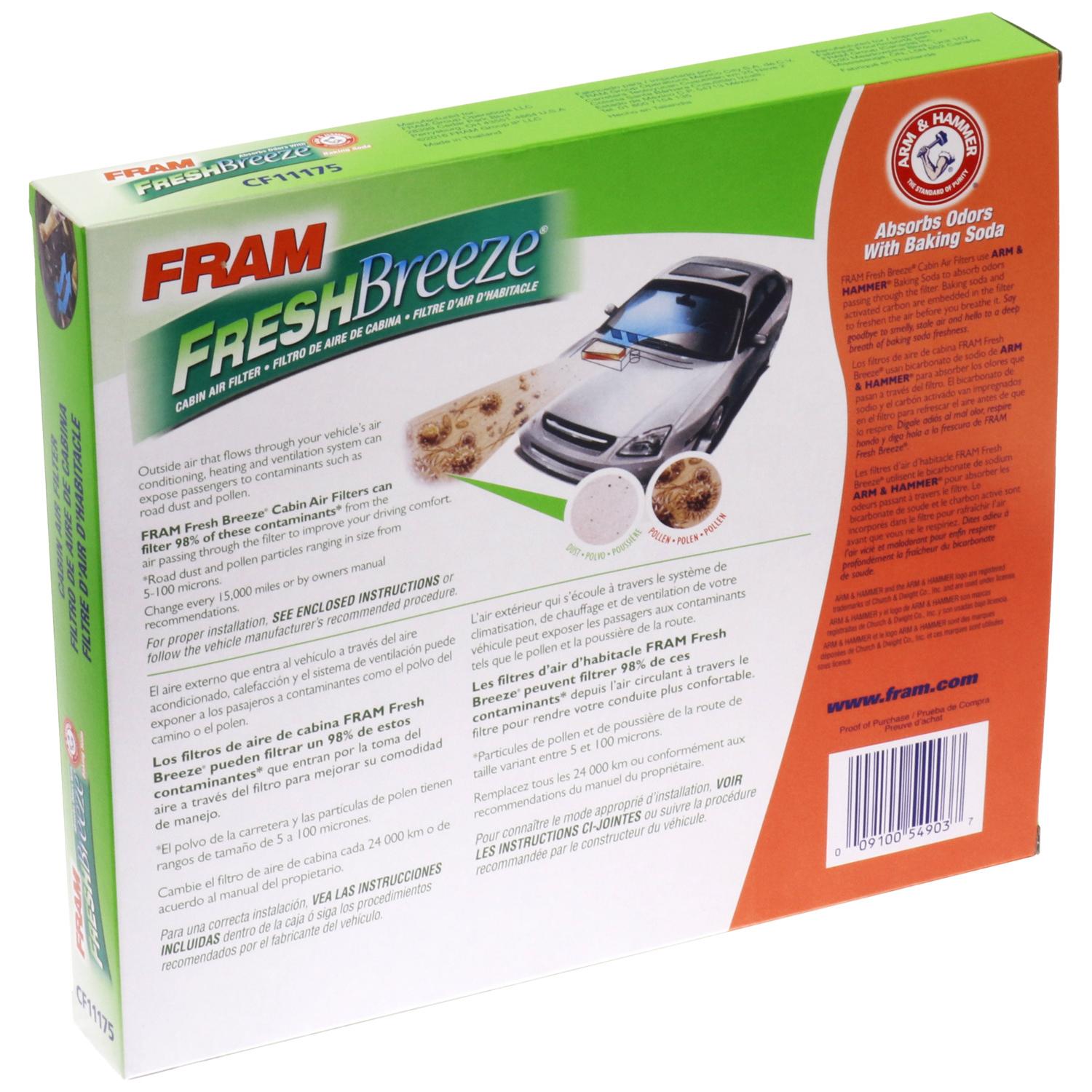 Fram CF11175 - Cabin Air Filter Fram CF11175 Cabin Air Filter product image 4 of 7