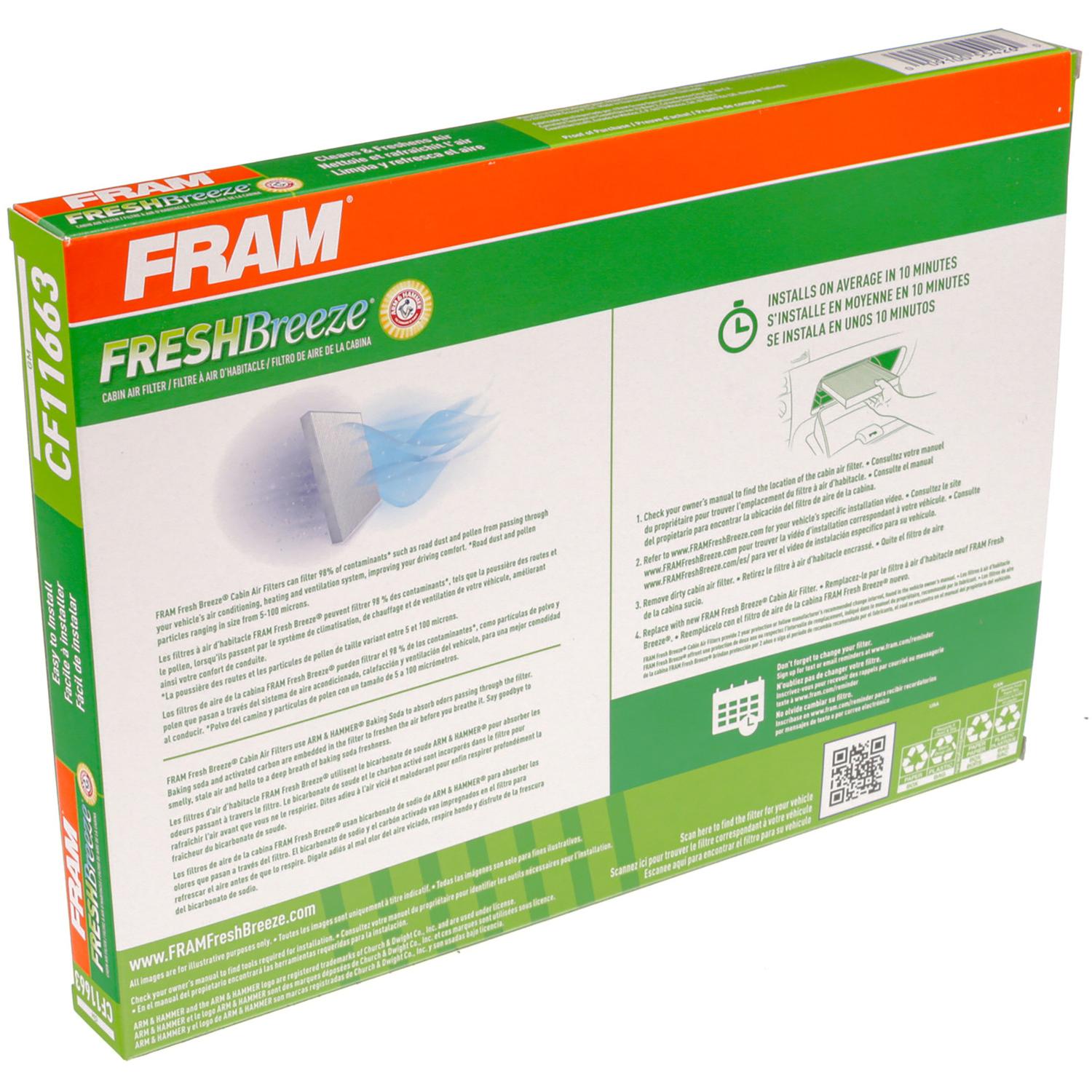 Fram CF11663 Cabin Air Filter product image 5 of 6