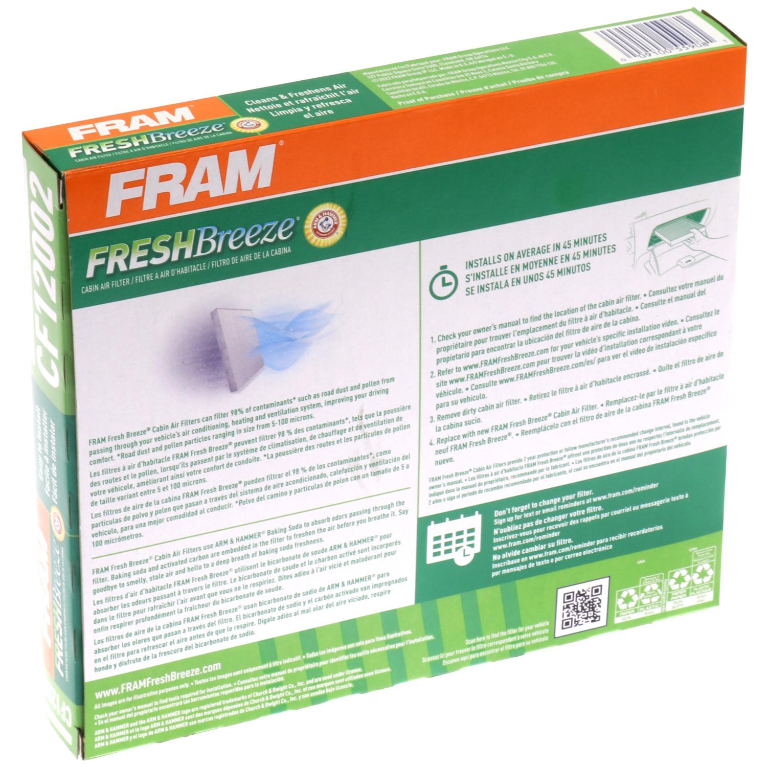 Fram CF12002 Cabin Air Filter product image 5 of 7
