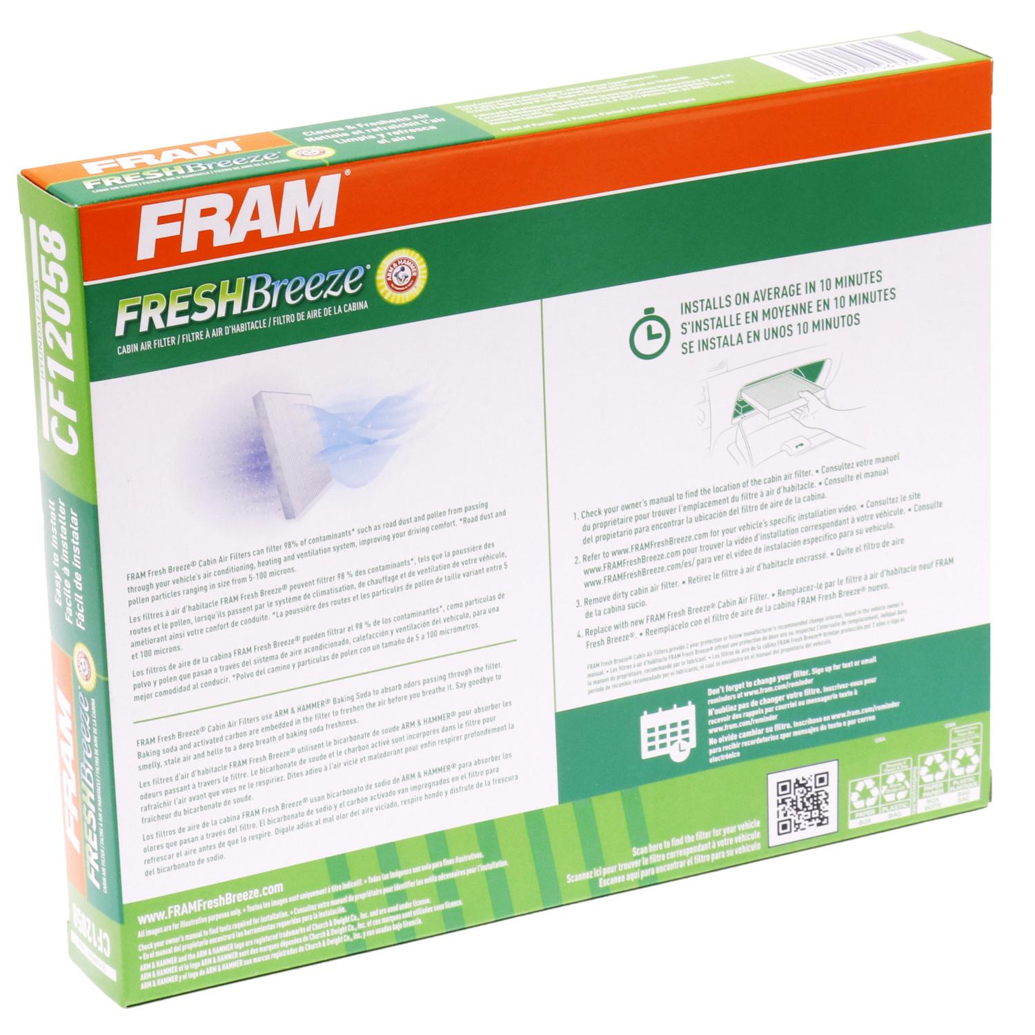 Fram CF12058 Cabin Air Filter product image 3 of 6
