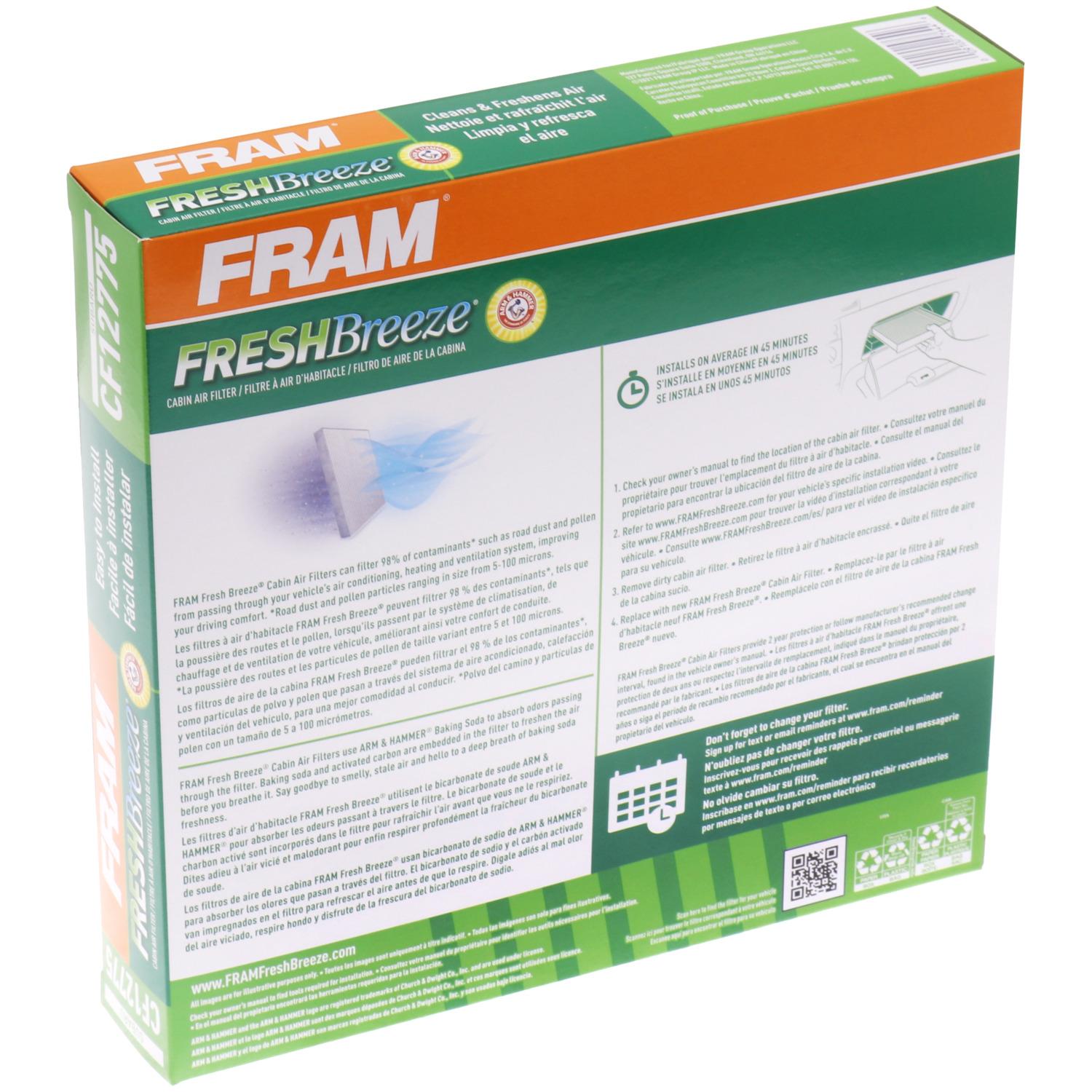 Fram CF12775 Cabin Air Filter product image 1 of 6