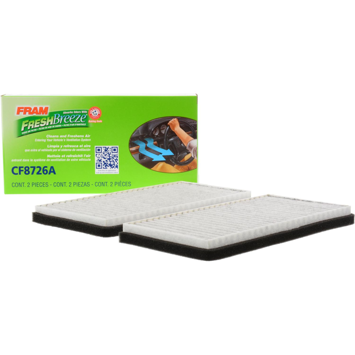Fram CF8726A - Cabin Air Filter Fram CF8726A Cabin Air Filter product image 1 of 6