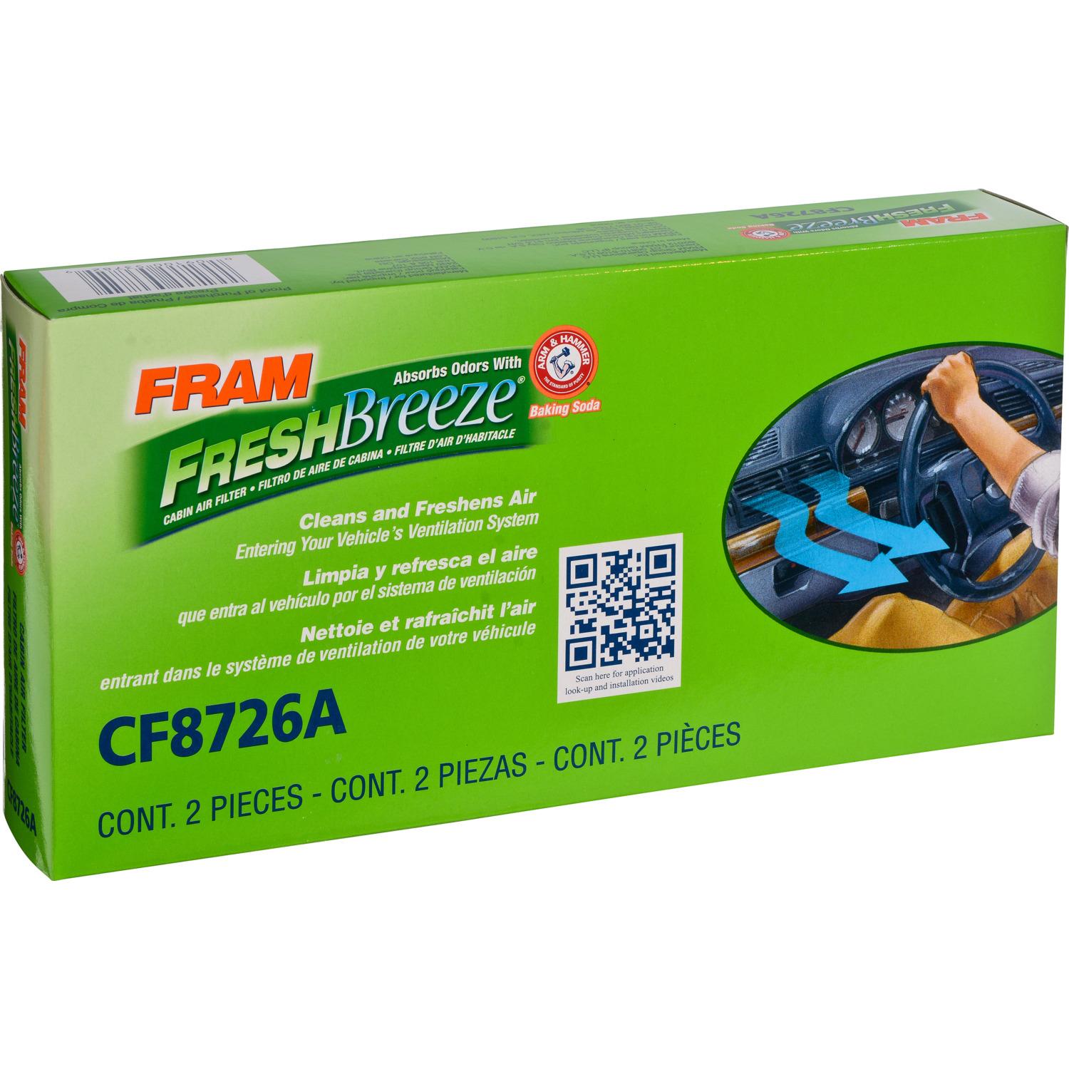 Fram CF8726A - Cabin Air Filter Fram CF8726A Cabin Air Filter product image 6 of 6