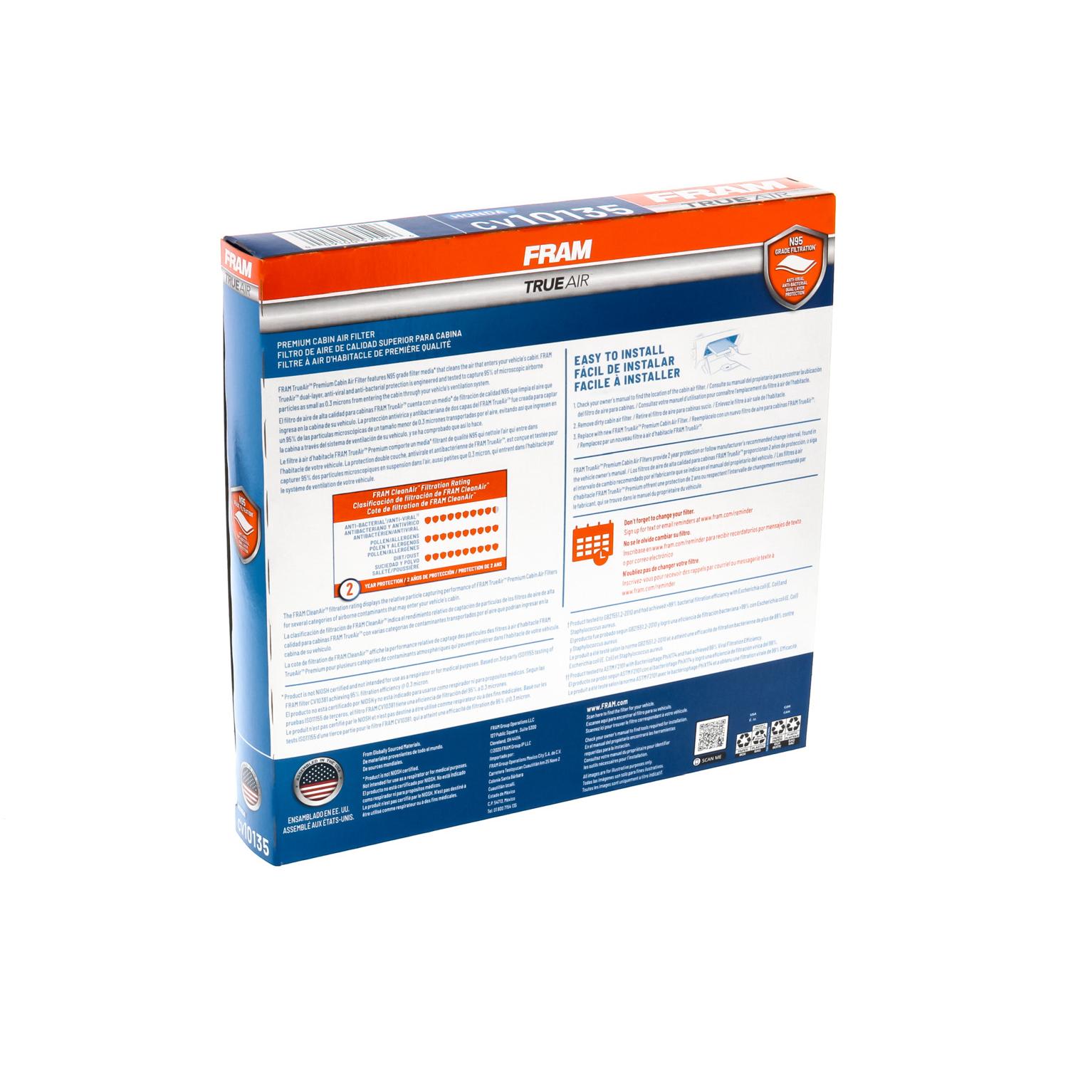 Fram CV10135 Cabin Air Filter product image 1 of 6
