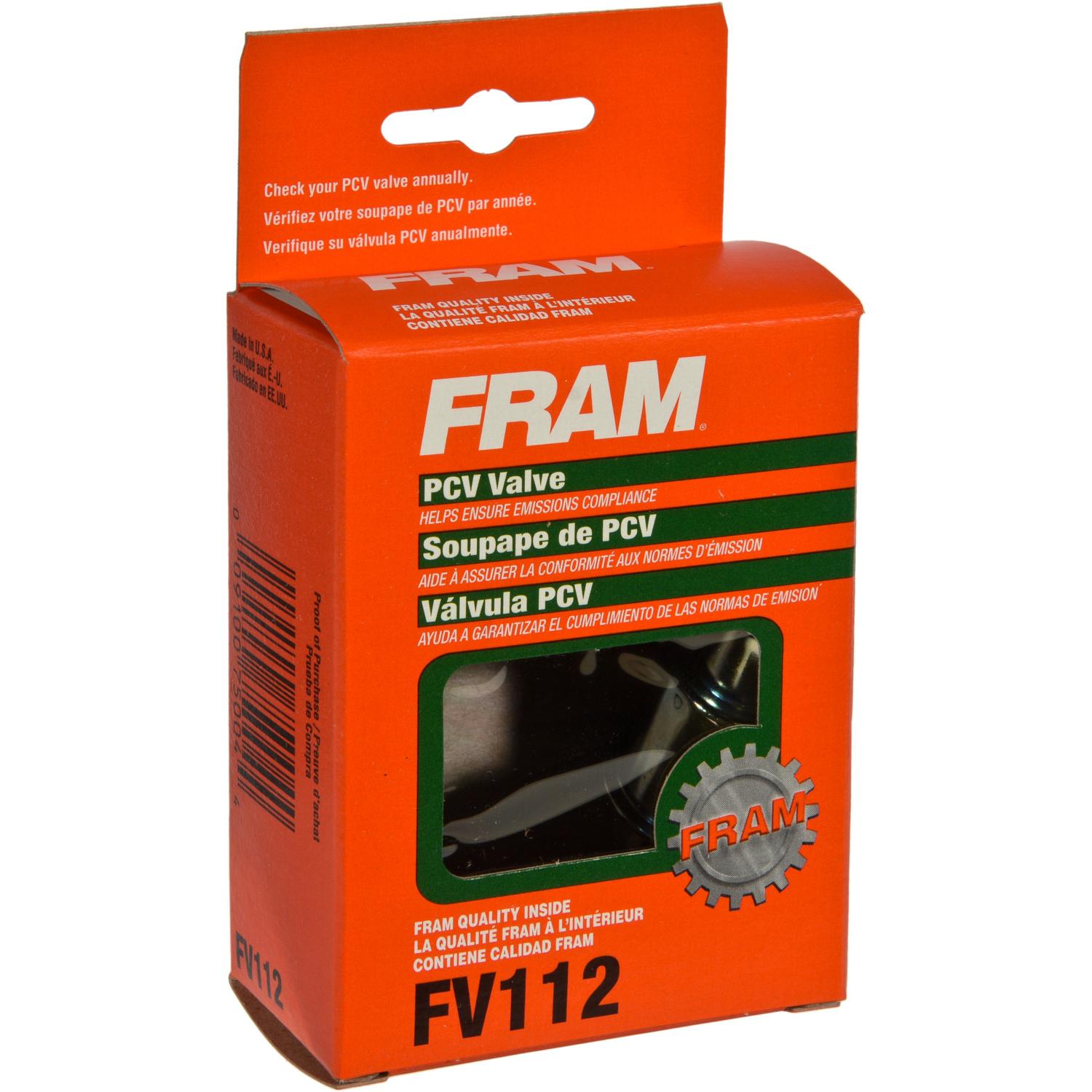 Fram FV112 - PCV Valve Fram FV112 PCV Valve product image 2 of 2