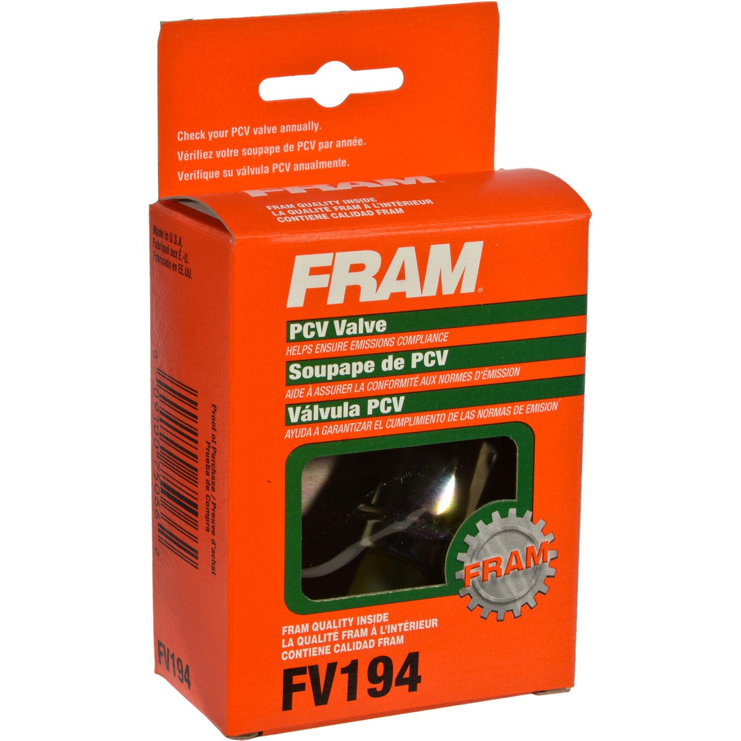 Fram FV194 PCV Valve product image 2 of 2