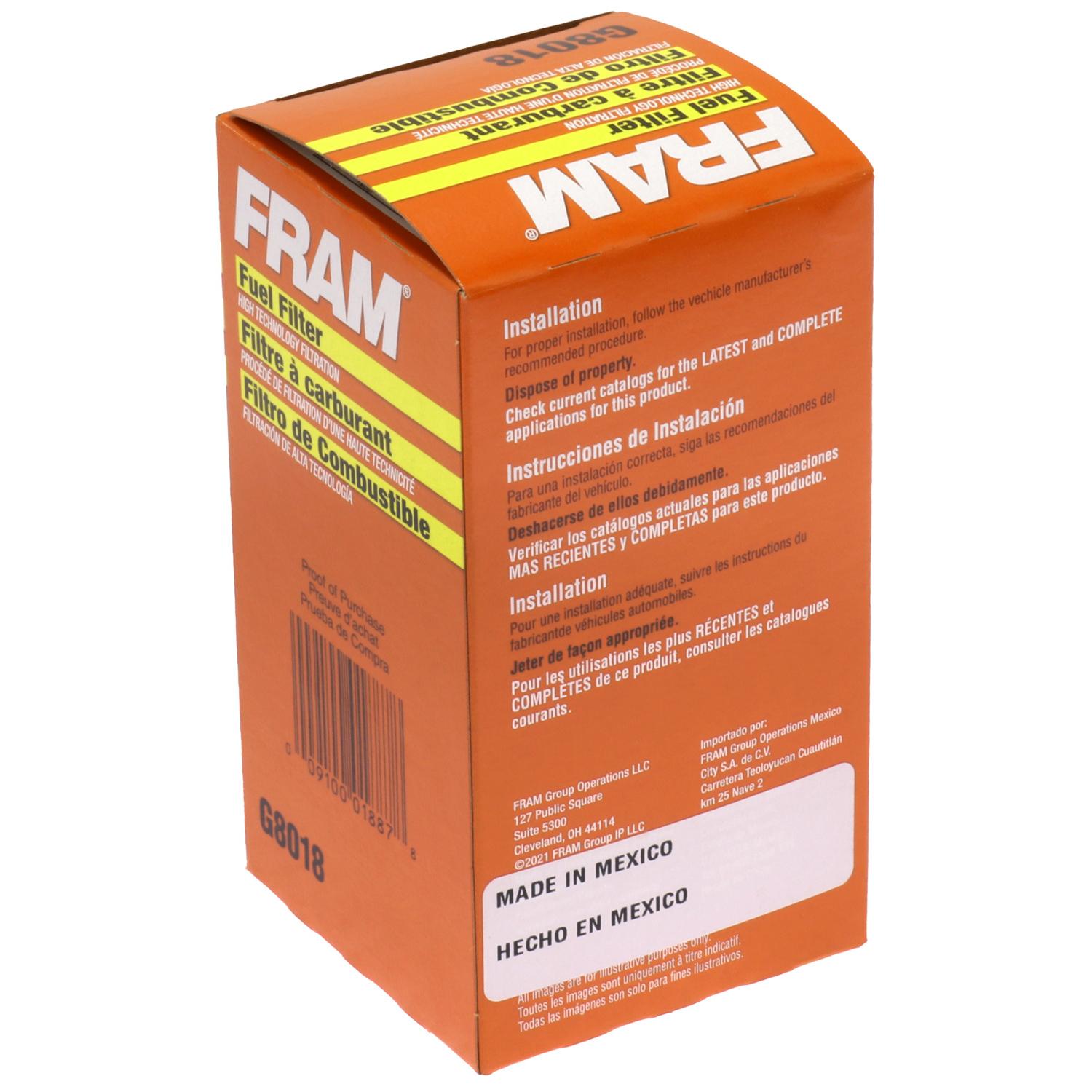 Fram G8018 Fuel Filter product image 2 of 6