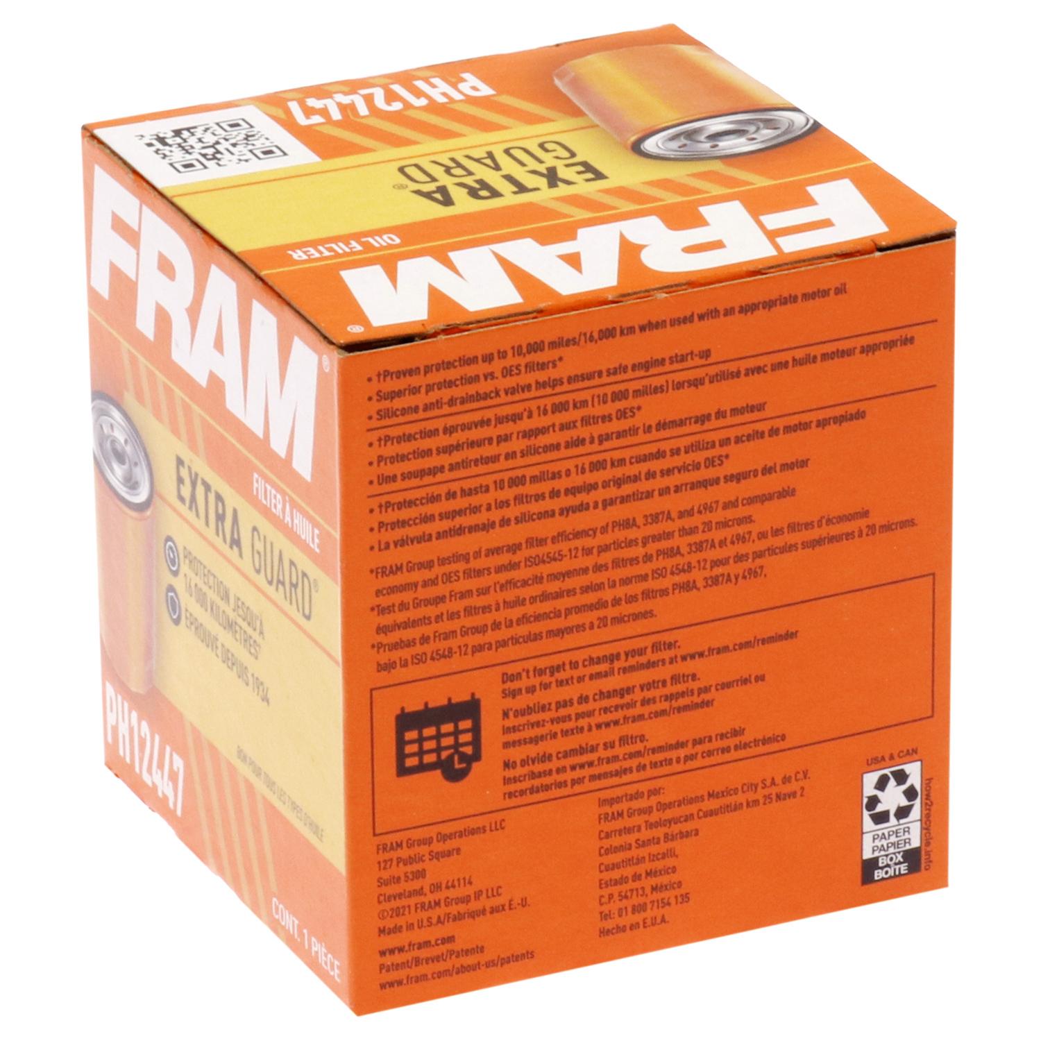 Fram PH12447 - Engine Oil Filter Fram PH12447 Engine Oil Filter product image 1 of 5