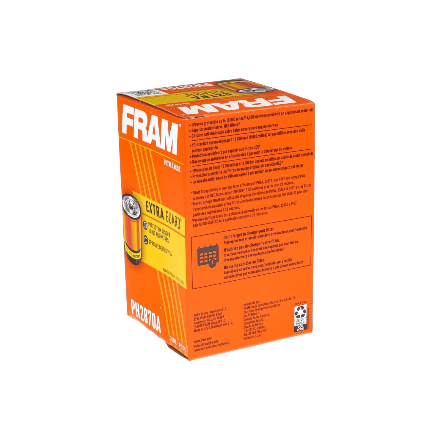 Fram PH2870A - Engine Oil Filter Fram PH2870A Engine Oil Filter product image 4 of 5