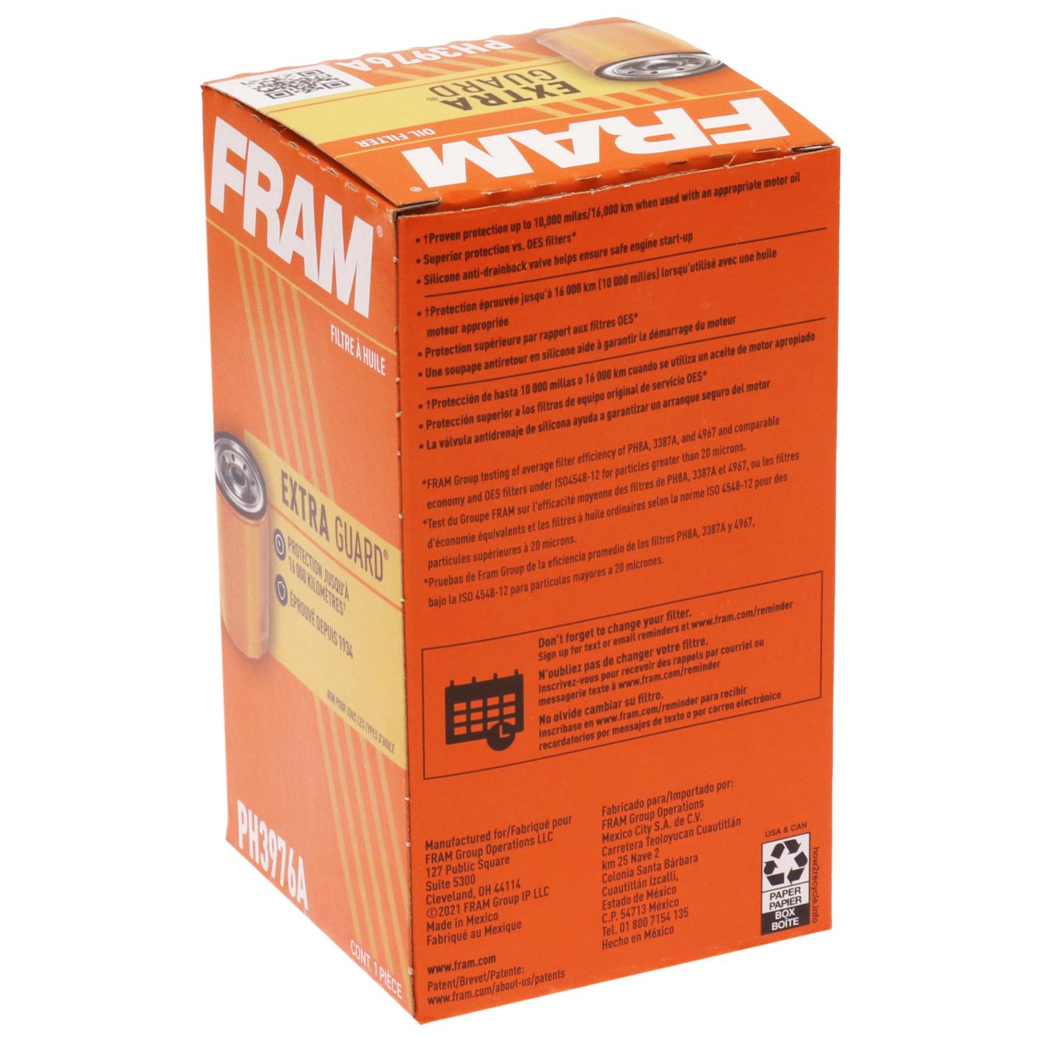 Fram PH3976A - Engine Oil Filter Fram PH3976A Engine Oil Filter product image 4 of 5