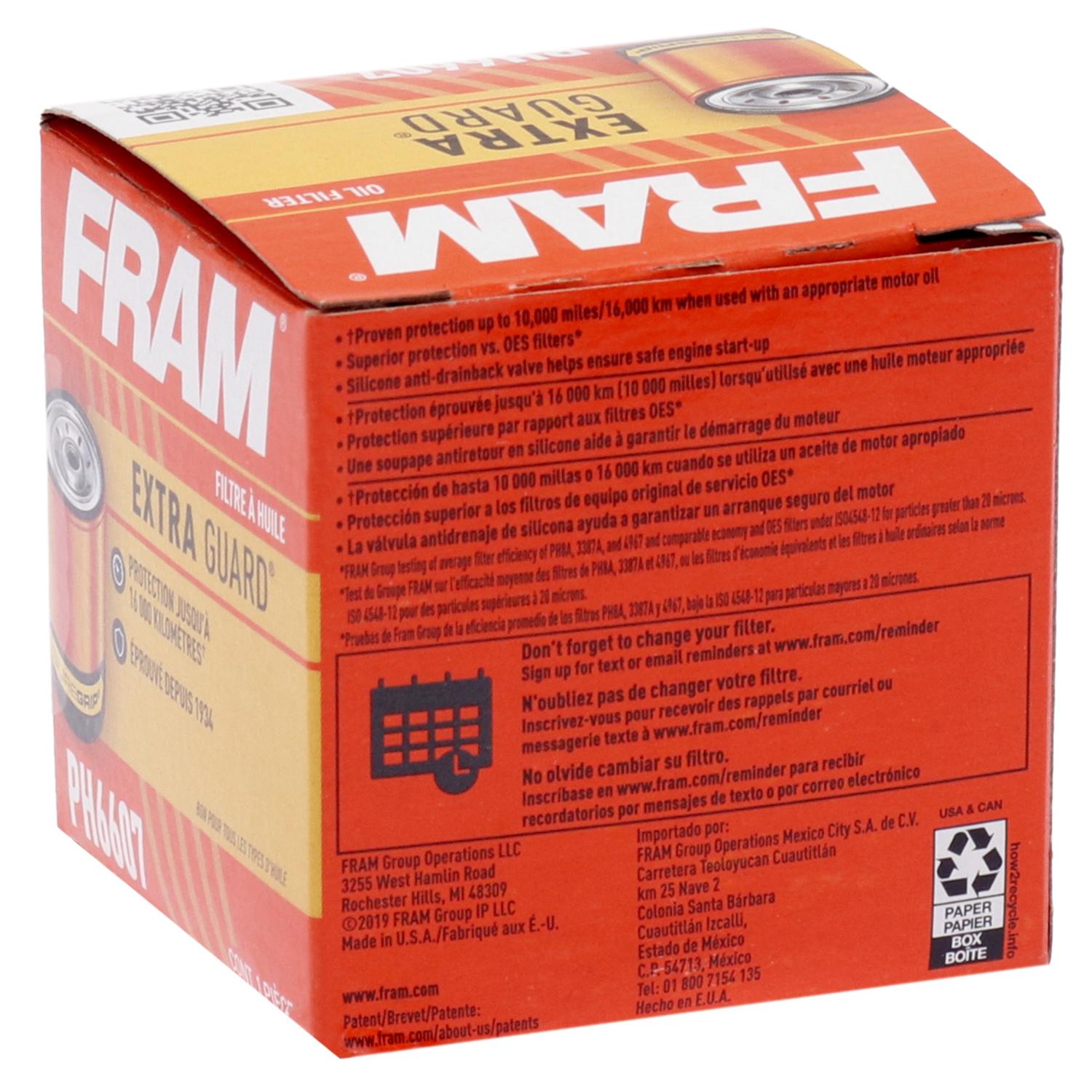 Fram PH6607 Engine Oil Filter product image 4 of 5