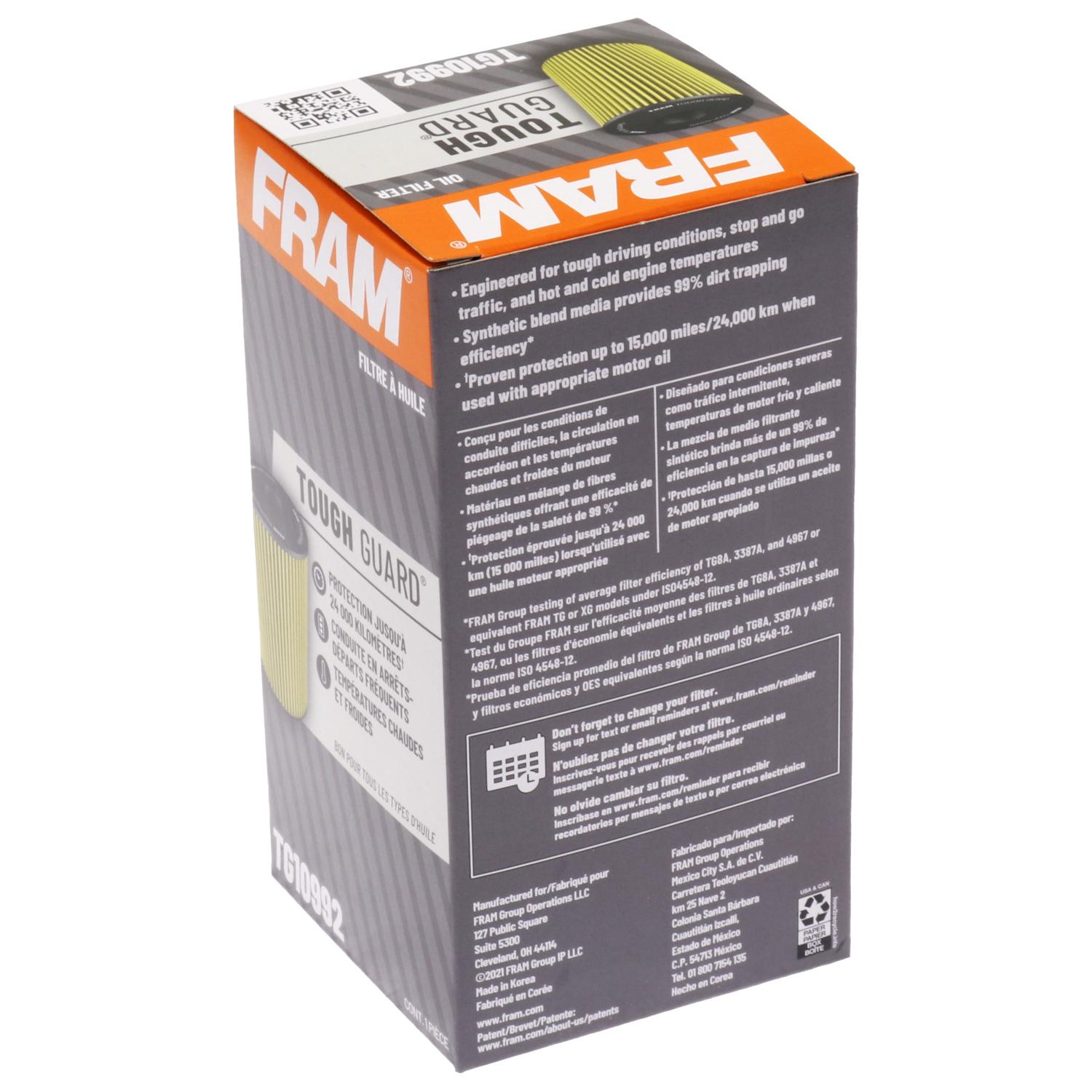 Fram TG10992 - Engine Oil Filter Fram TG10992 Engine Oil Filter product image 1 of 6