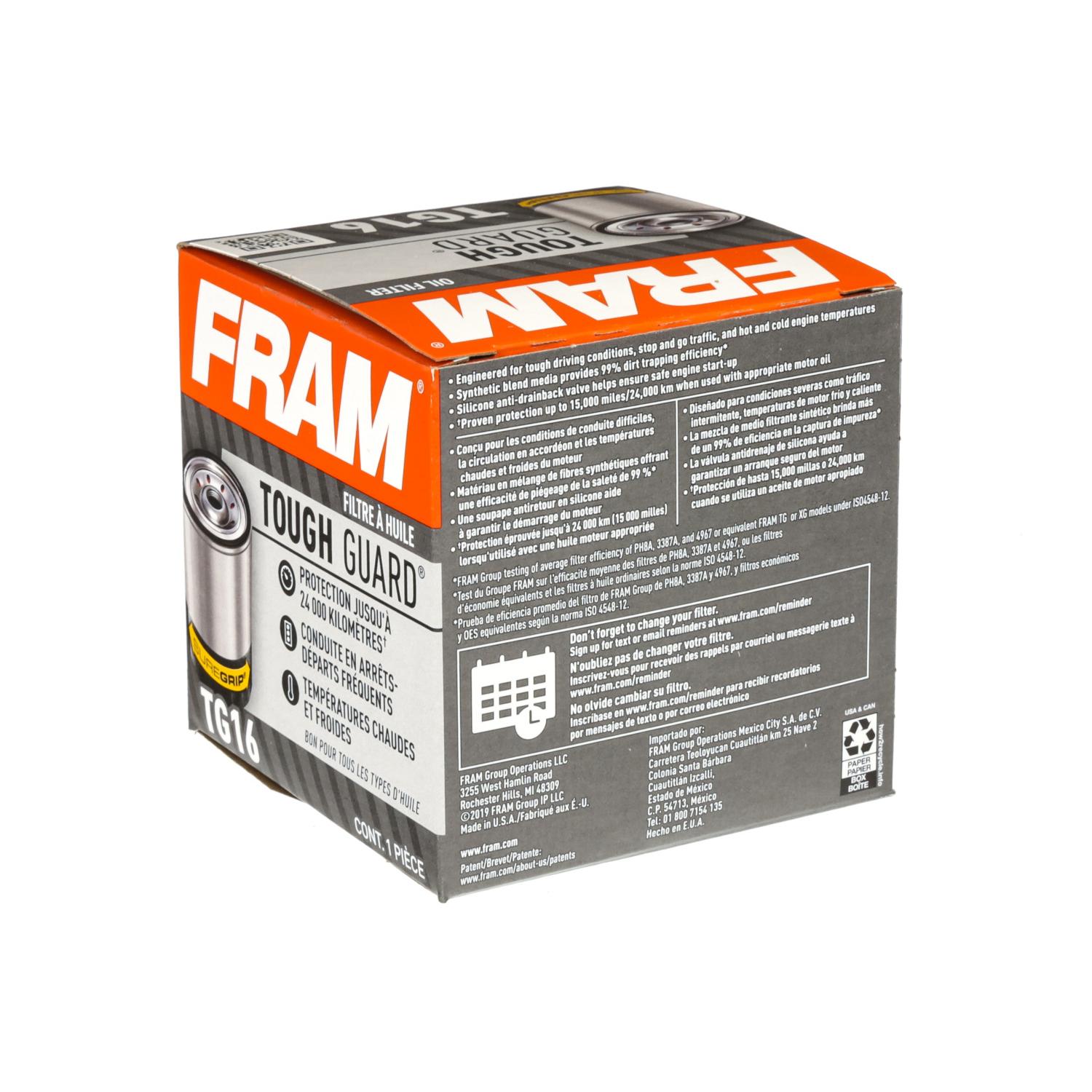 Fram TG16 - Engine Oil Filter Fram TG16 Engine Oil Filter product image 4 of 5