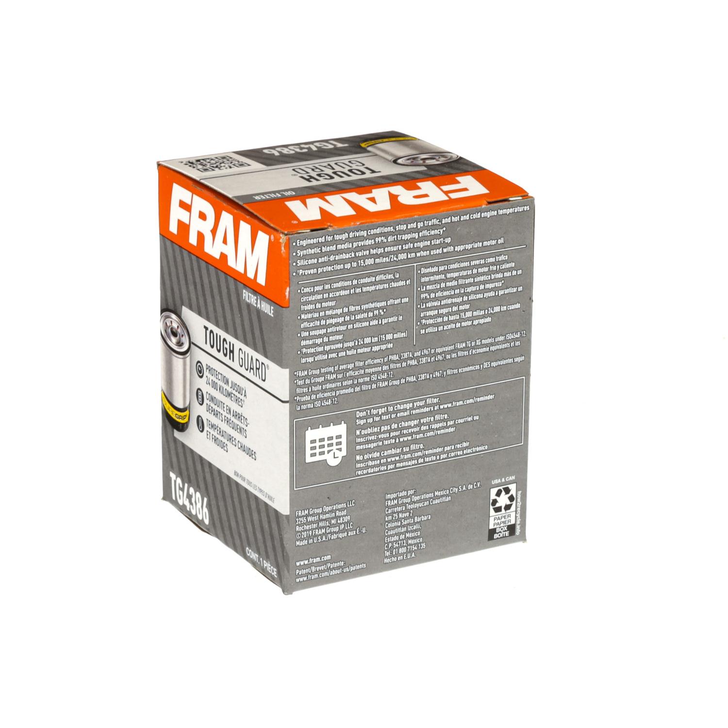 Fram TG4386 - Engine Oil Filter Fram TG4386 Engine Oil Filter product image 4 of 5