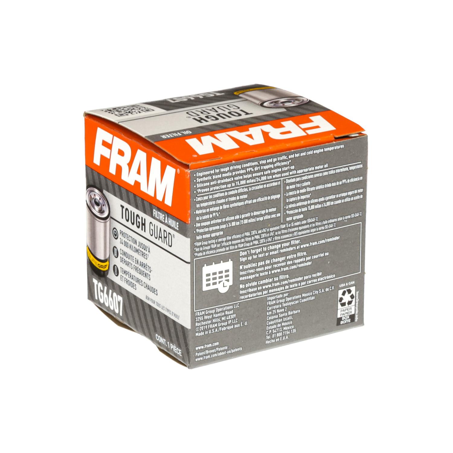 Fram TG6607 - Engine Oil Filter Fram TG6607 Engine Oil Filter product image 4 of 5