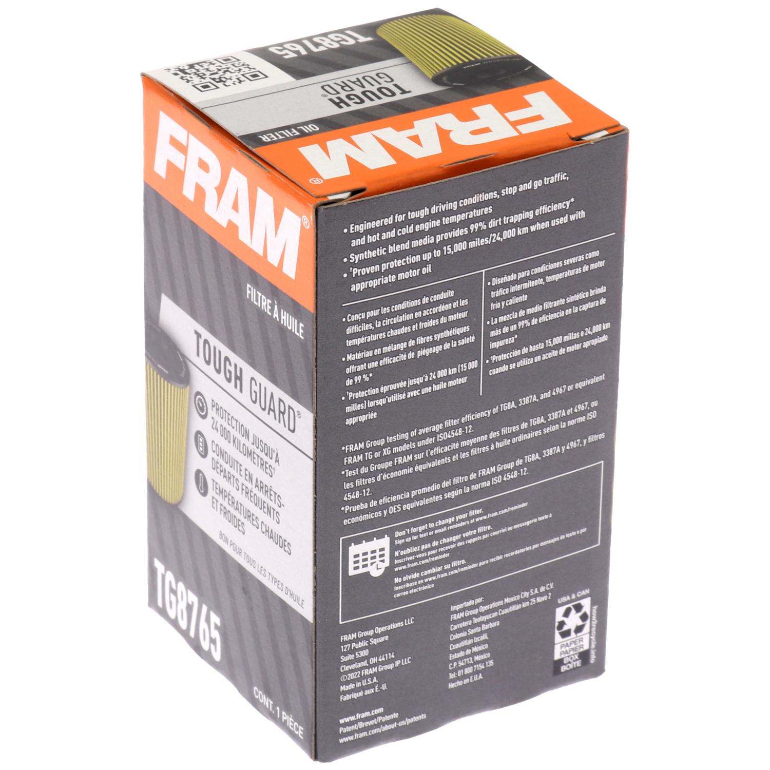 Fram TG8765 - Engine Oil Filter Fram TG8765 Engine Oil Filter product image 5 of 6