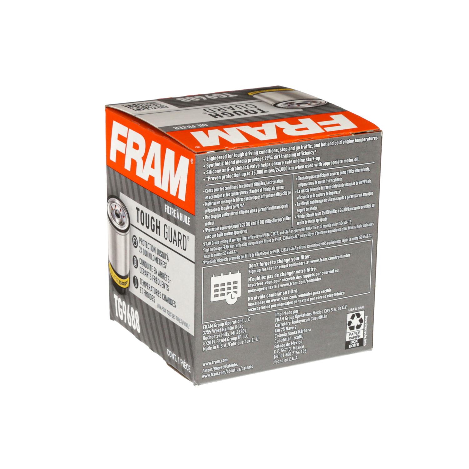 Fram TG9688 - Engine Oil Filter Fram TG9688 Engine Oil Filter product image 4 of 5
