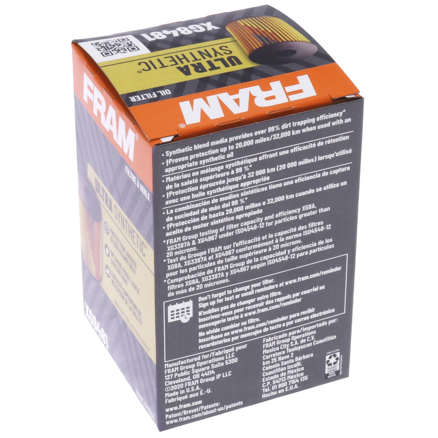 Fram XG8481 - Engine Oil Filter Fram XG8481 Engine Oil Filter product image 1 of 6