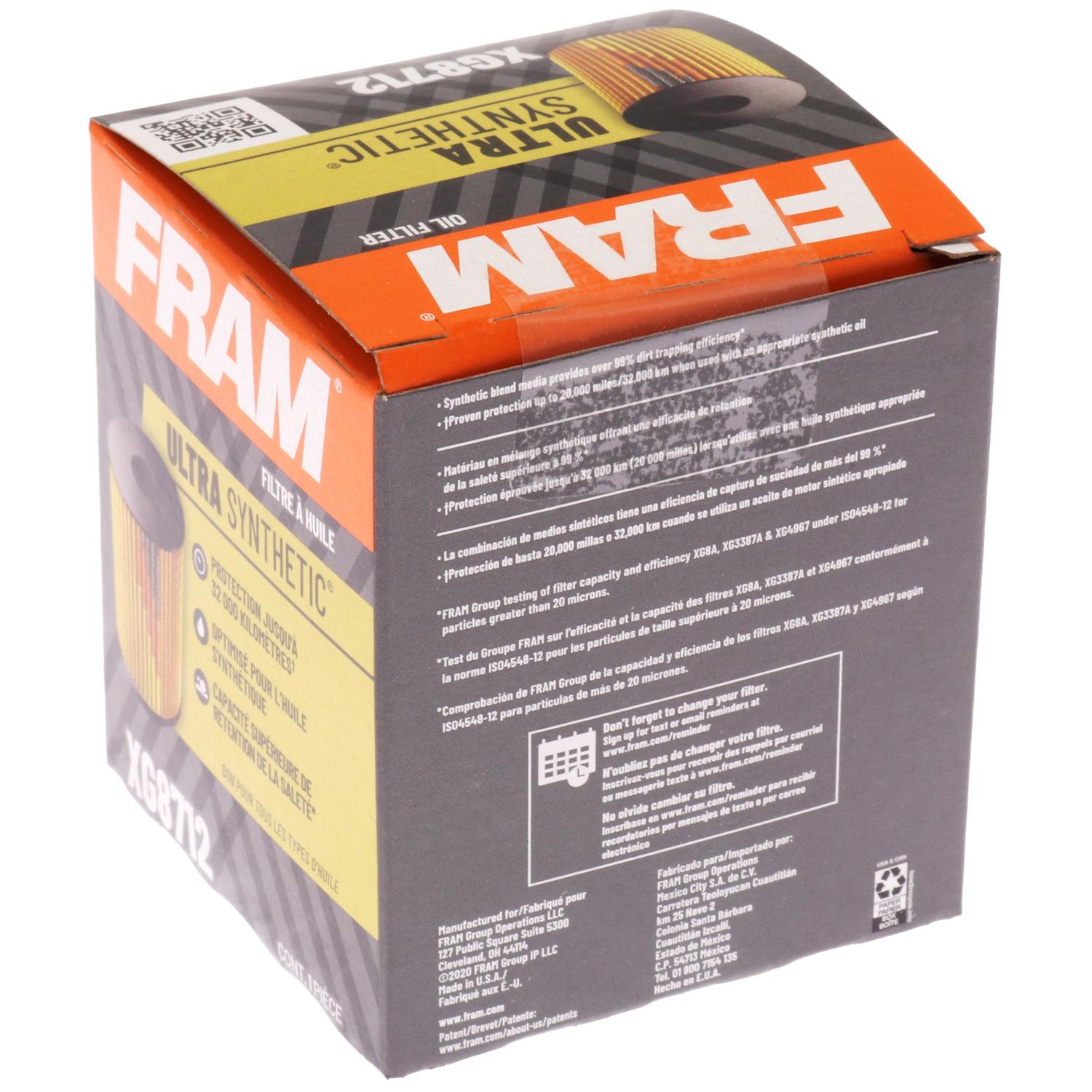 Fram XG8712 - Engine Oil Filter Fram XG8712 Engine Oil Filter product image 5 of 6