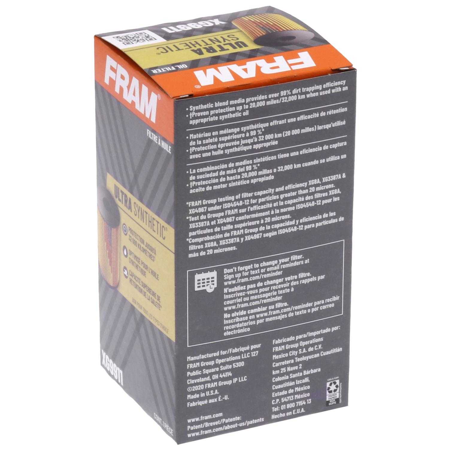 Fram XG9911 Engine Oil Filter product image 1 of 6